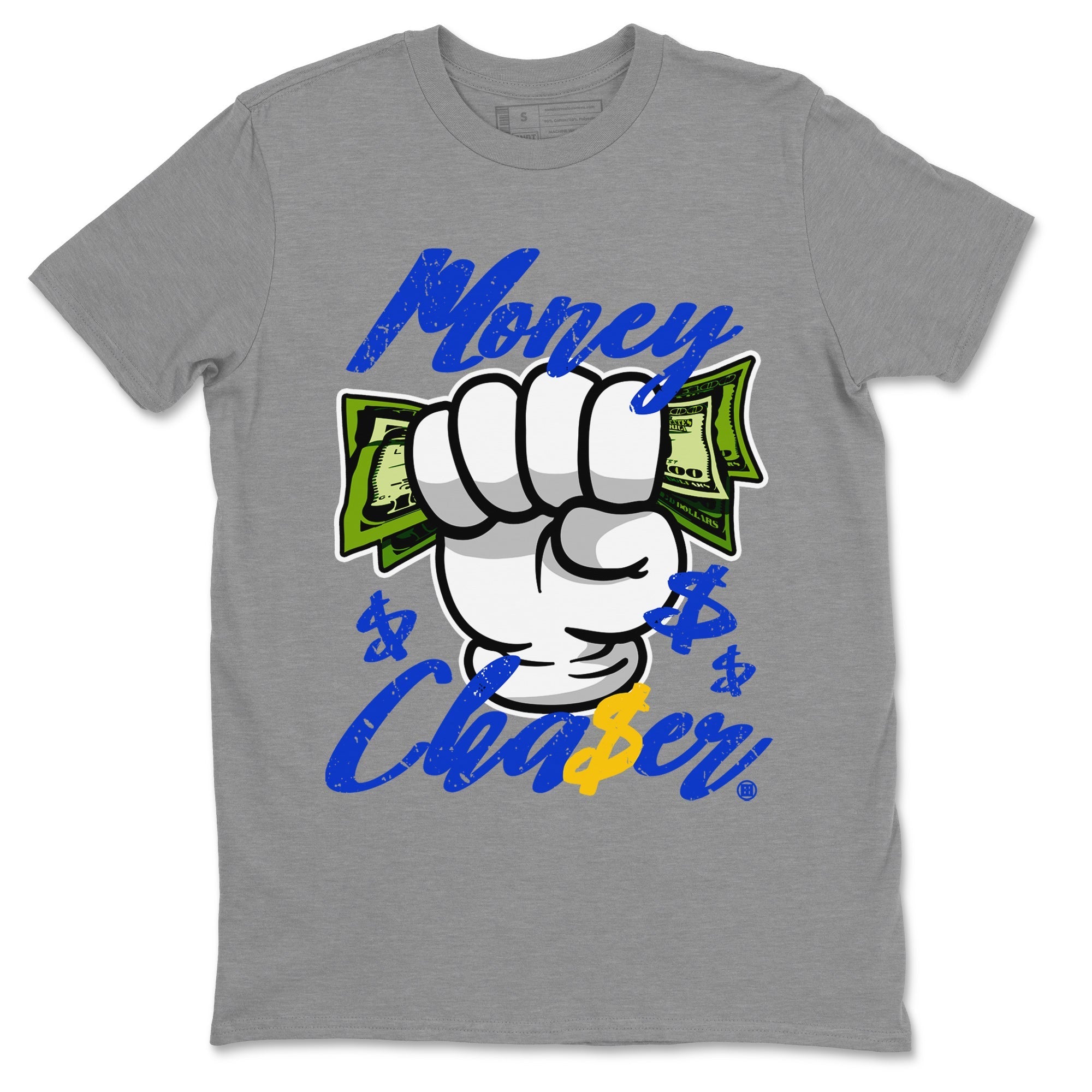 14 Laney Sneaker Match Tees Money Chaser Streetwear Sneaker Shirt Air Jordan 14 Laney Sneaker Release Tees Unisex Shirts Heather Grey 2