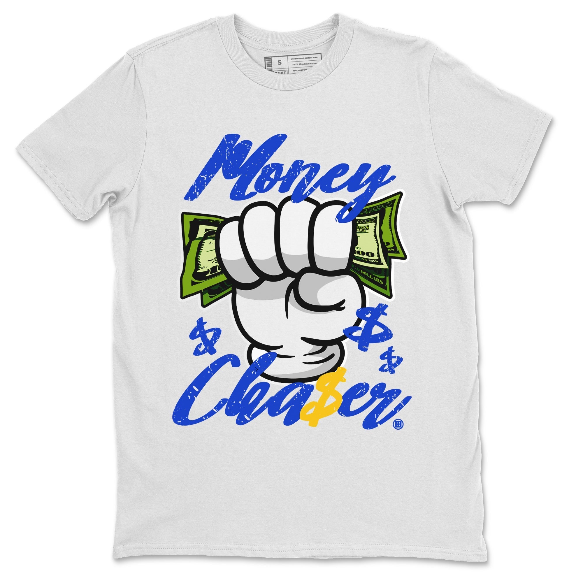 14 Laney Sneaker Match Tees Money Chaser Streetwear Sneaker Shirt Air Jordan 14 Laney Sneaker Release Tees Unisex Shirts White 2