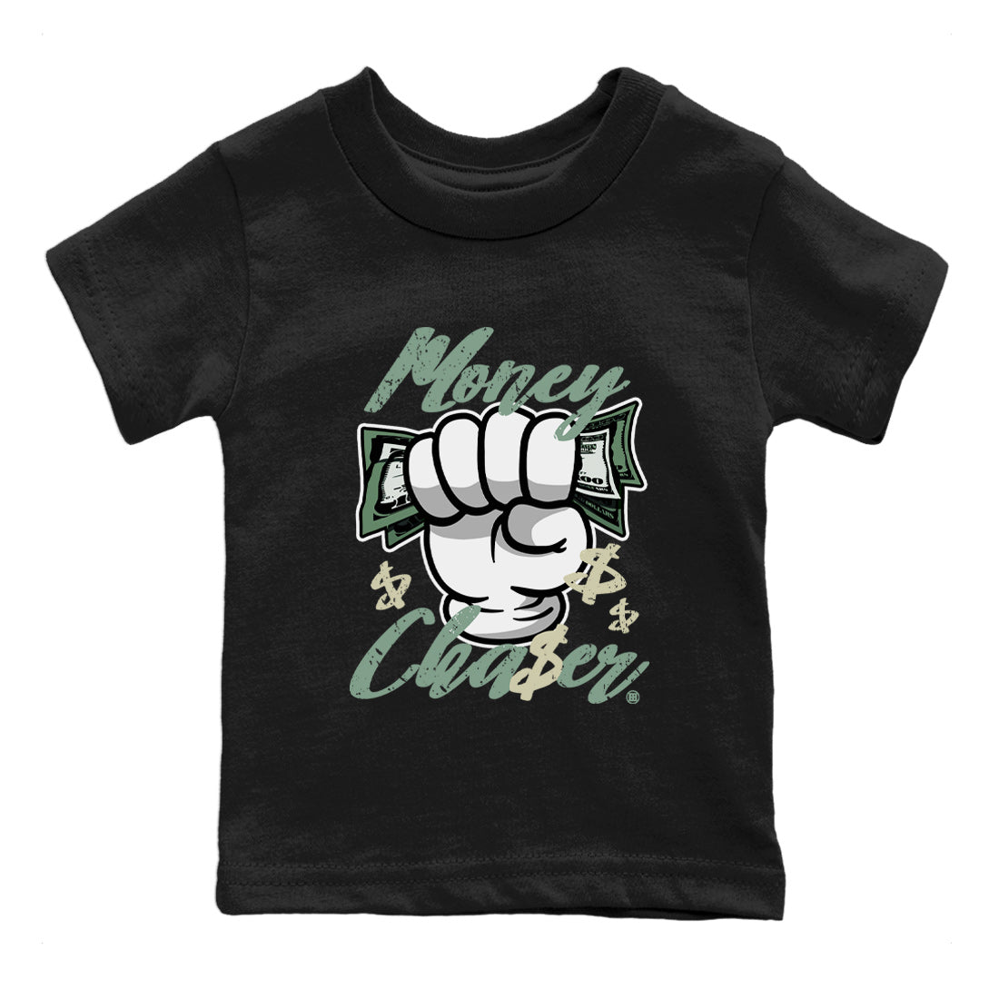 Dunk Low Mica Green Sneaker Match Tees Money Chaser Streetwear Sneaker Shirt Dunk Mica Green Sneaker Release Tees Kids Shirts Black 2