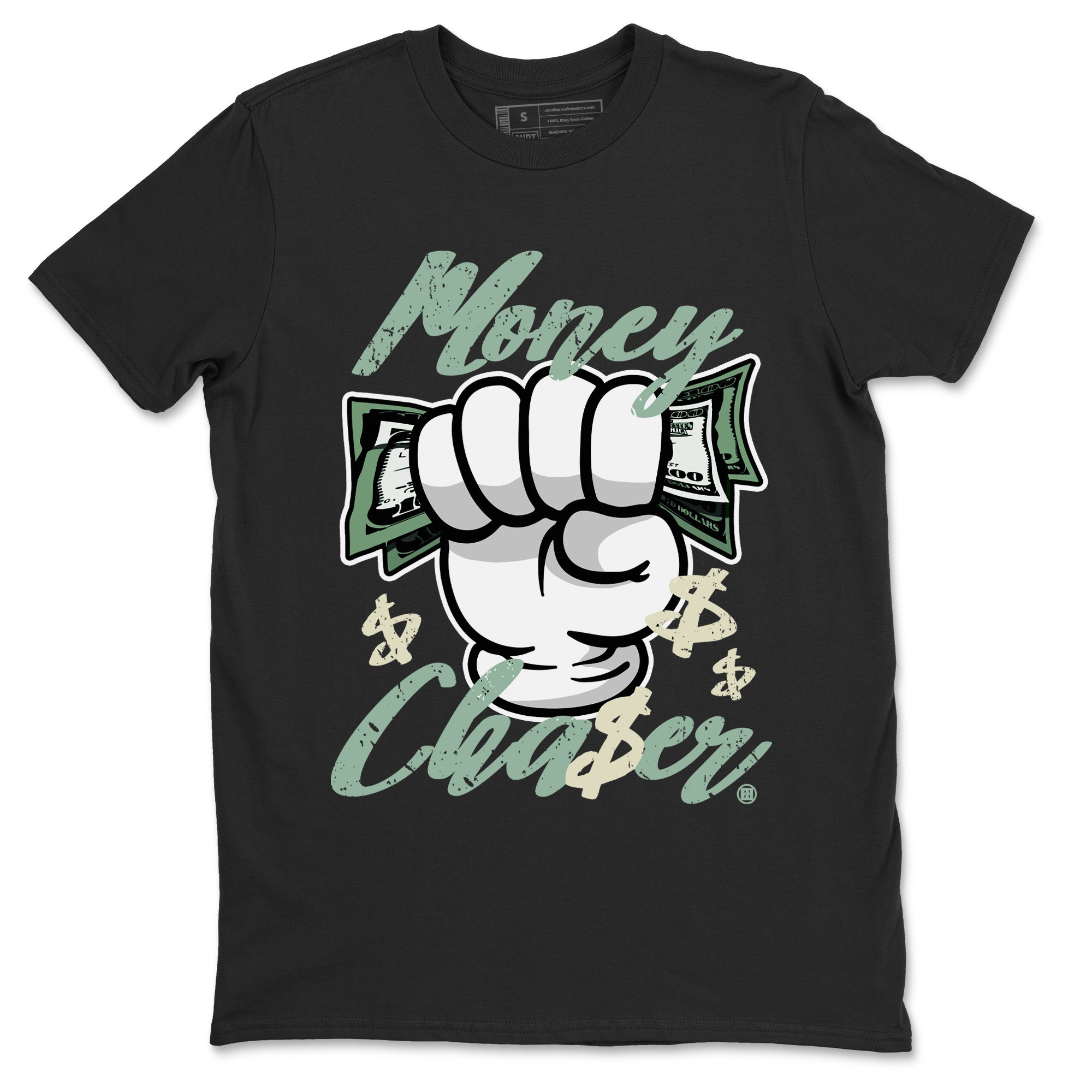 Dunk Low Mica Green Sneaker Match Tees Money Chaser Streetwear Sneaker Shirt Dunk Mica Green Sneaker Release Tees Unisex Shirts Black 2