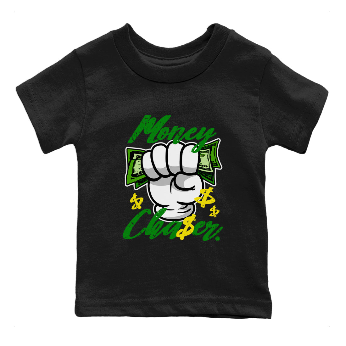 Dunk Reverse Brazil Sneaker Match Tees Money Chaser Streetwear Sneaker Shirt Dunk Low Reverse Brazil Sneaker Release Tees Kids Shirts Black 2