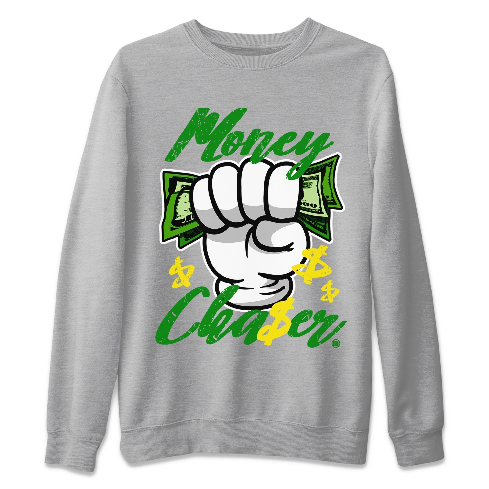 Dunk Reverse Brazil Sneaker Match Tees Money Chaser Streetwear Sneaker Shirt Dunk Low Reverse Brazil Sneaker Release Tees Unisex Shirts Heather Grey 2