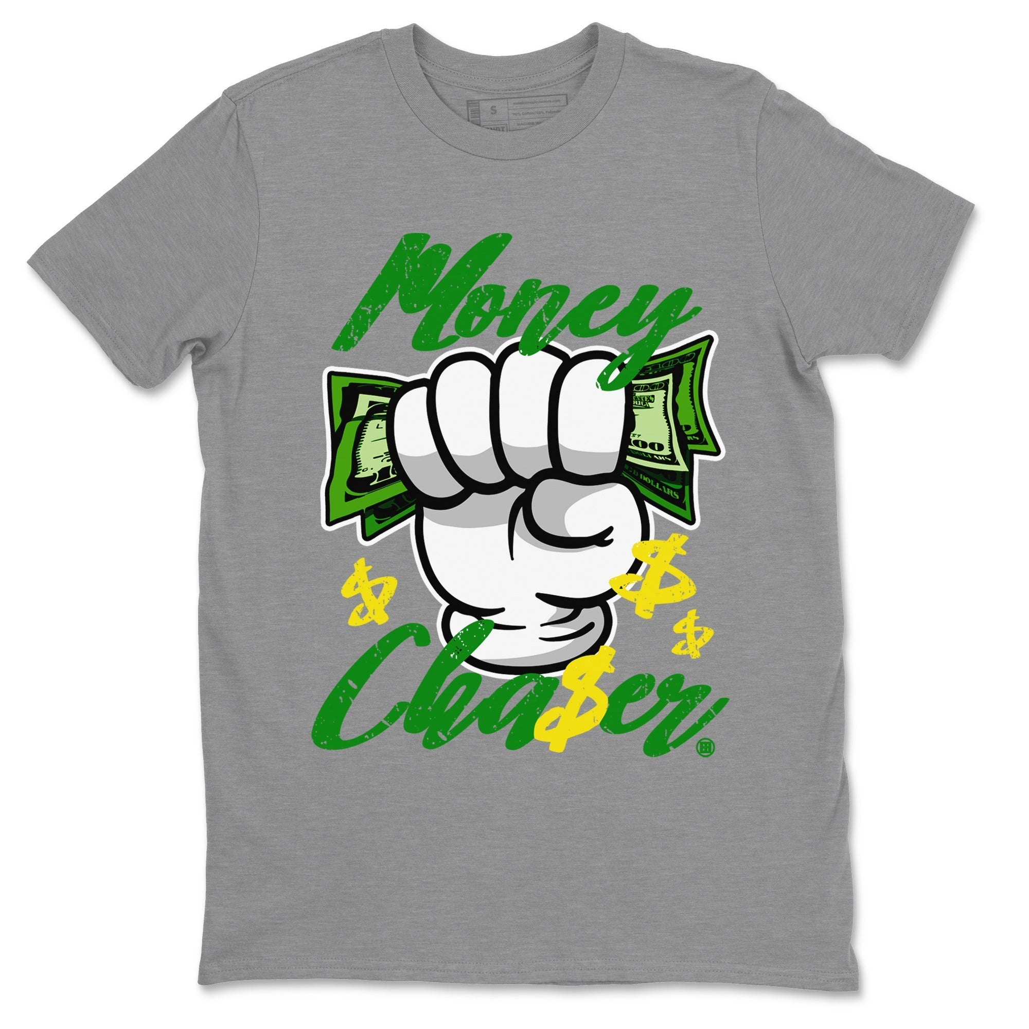 Dunk Reverse Brazil Sneaker Match Tees Money Chaser Streetwear Sneaker Shirt Dunk Low Reverse Brazil Sneaker Release Tees Unisex Shirts Heather Grey 2