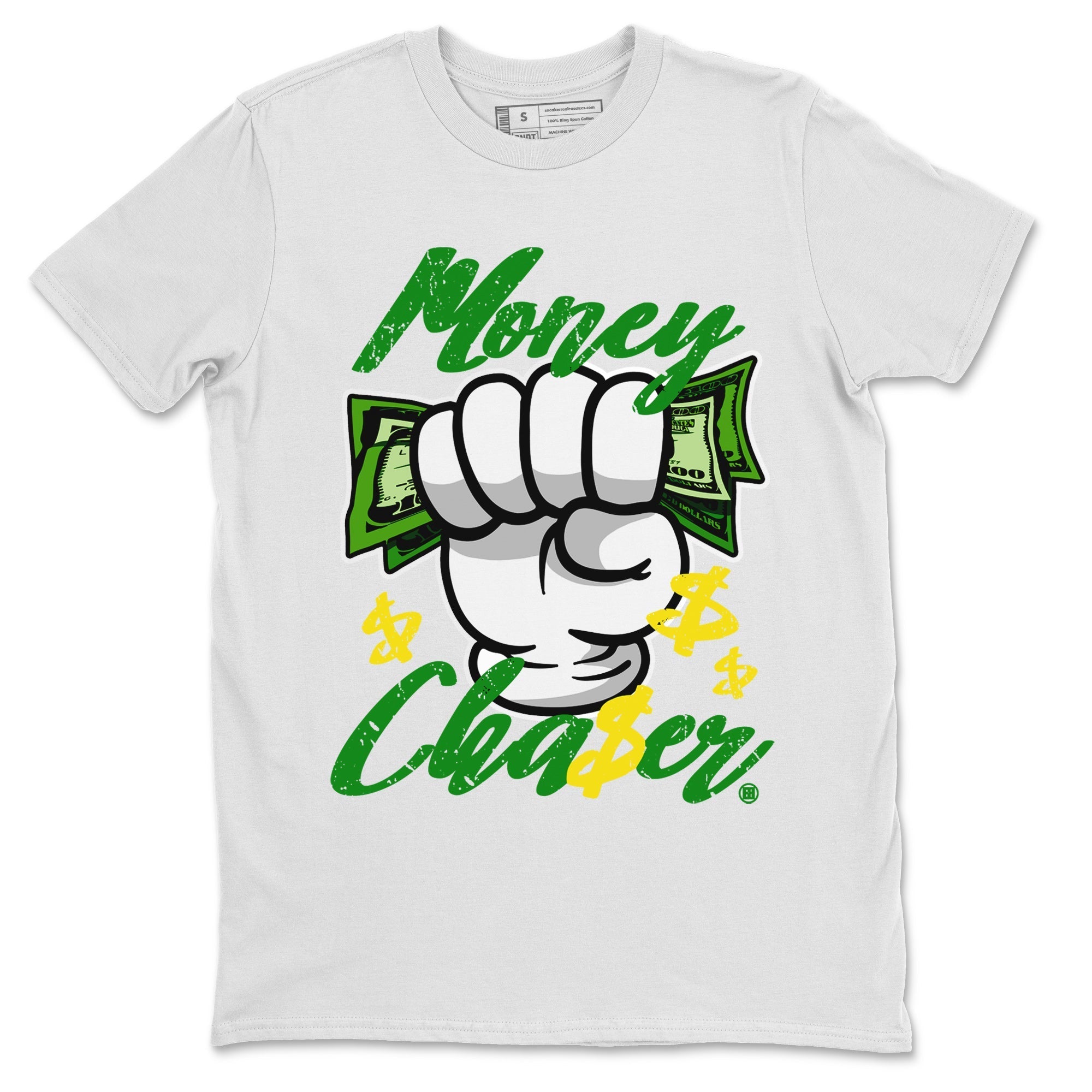 Dunk Reverse Brazil Sneaker Match Tees Money Chaser Streetwear Sneaker Shirt Dunk Low Reverse Brazil Sneaker Release Tees Unisex Shirts White 2