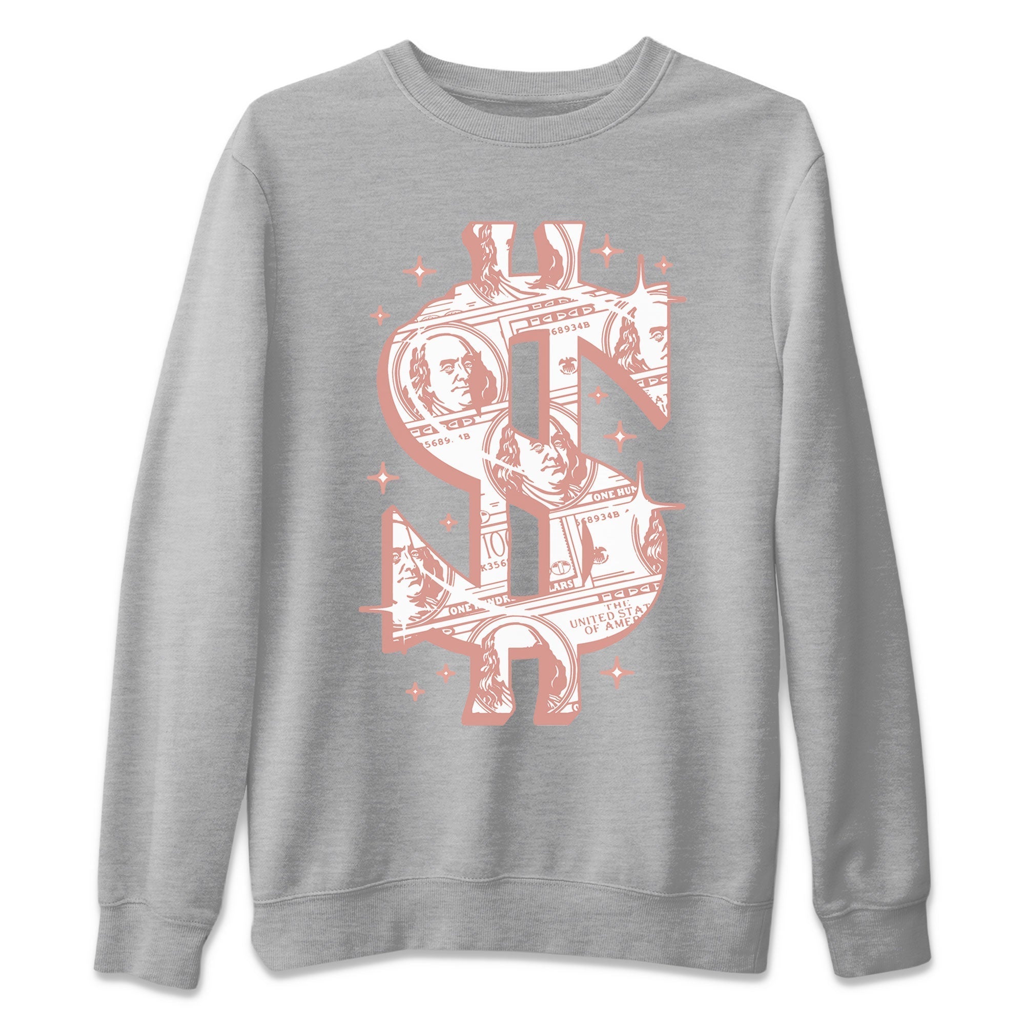 Dunk Low WMNS Rose Whisper shirt to match jordans Money Dollar Streetwear Sneaker Shirt Dunk Rose Whisper Drip Gear Zone Sneaker Matching Clothing Casual Unisex shirts Heather Grey 2 T-Shirt