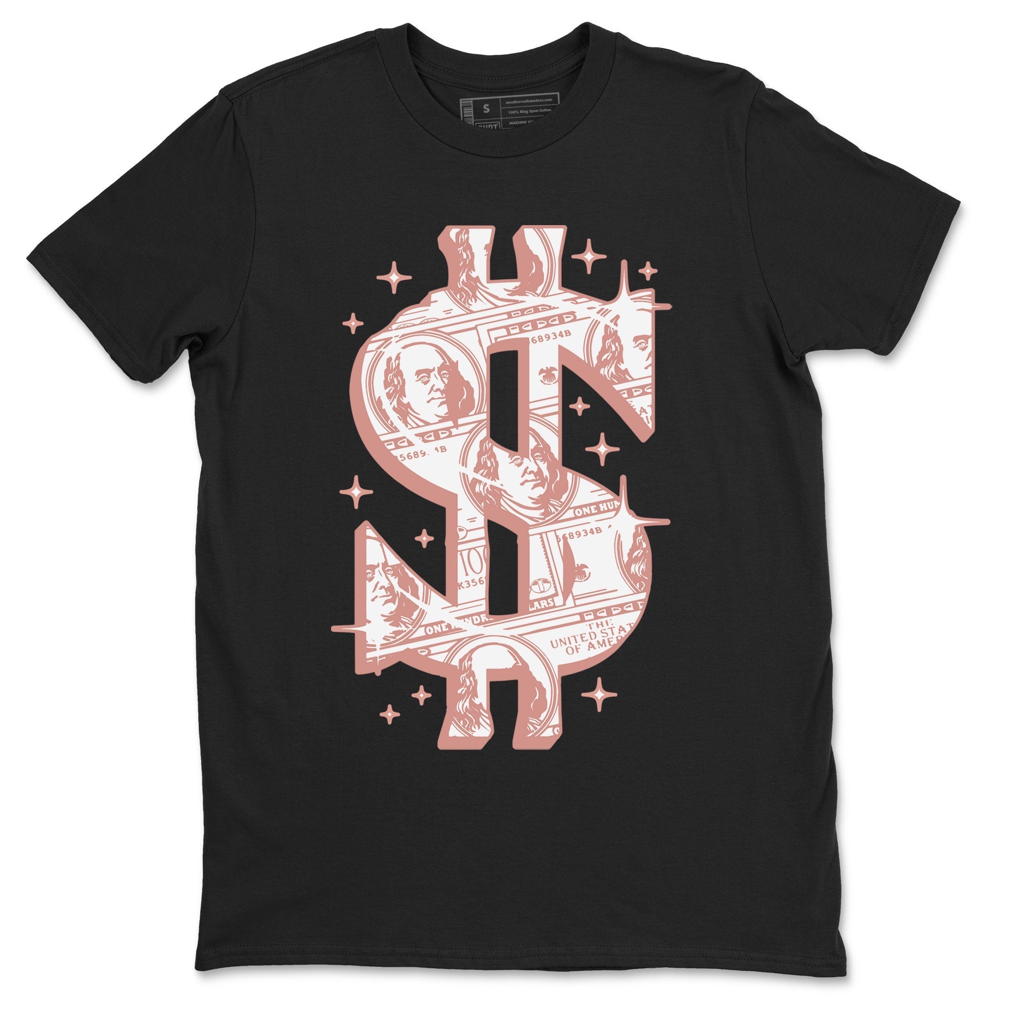 Dunk Low WMNS Rose Whisper shirt to match jordans Money Dollar Streetwear Sneaker Shirt Dunk Rose Whisper Drip Gear Zone Sneaker Matching Clothing Casual Unisex shirts Black 2 T-Shirt