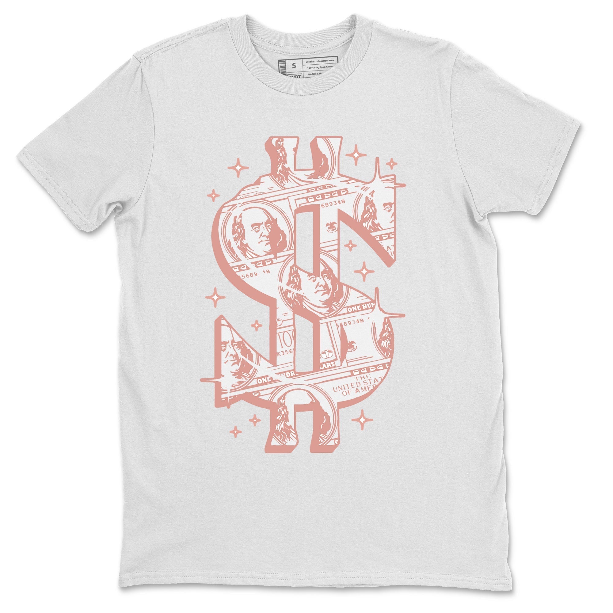 Dunk Low WMNS Rose Whisper shirt to match jordans Money Dollar Streetwear Sneaker Shirt Dunk Rose Whisper Drip Gear Zone Sneaker Matching Clothing Casual Unisex shirts White 2 T-Shirt