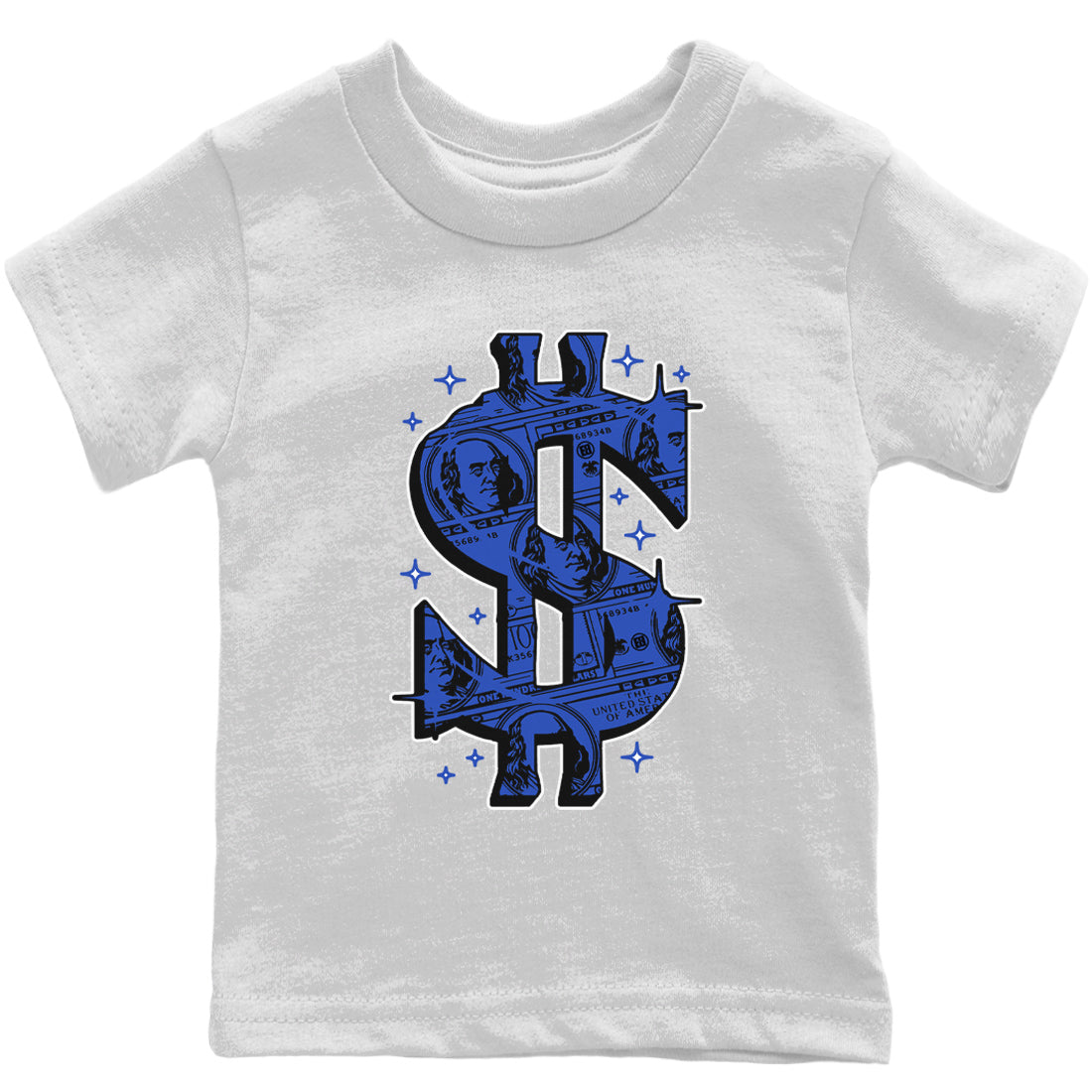 Yeezy 350 Dazzling Blue Shirt To Match Jordans Money Dollar Sneaker Tees Yeezy 350 Dazzling Blue Drip Gear Zone Sneaker Matching Clothing Kids Shirts