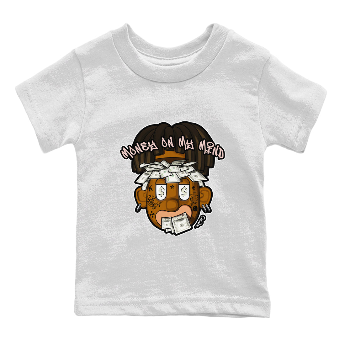 Air Jordan 11 Neapolitan shirt to match jordans Money On My Mind sneaker matching t-shirts and clothing AJ11 Neapolitan Drip Gear Zone Youth Kids Toddler White 2 T-Shirt