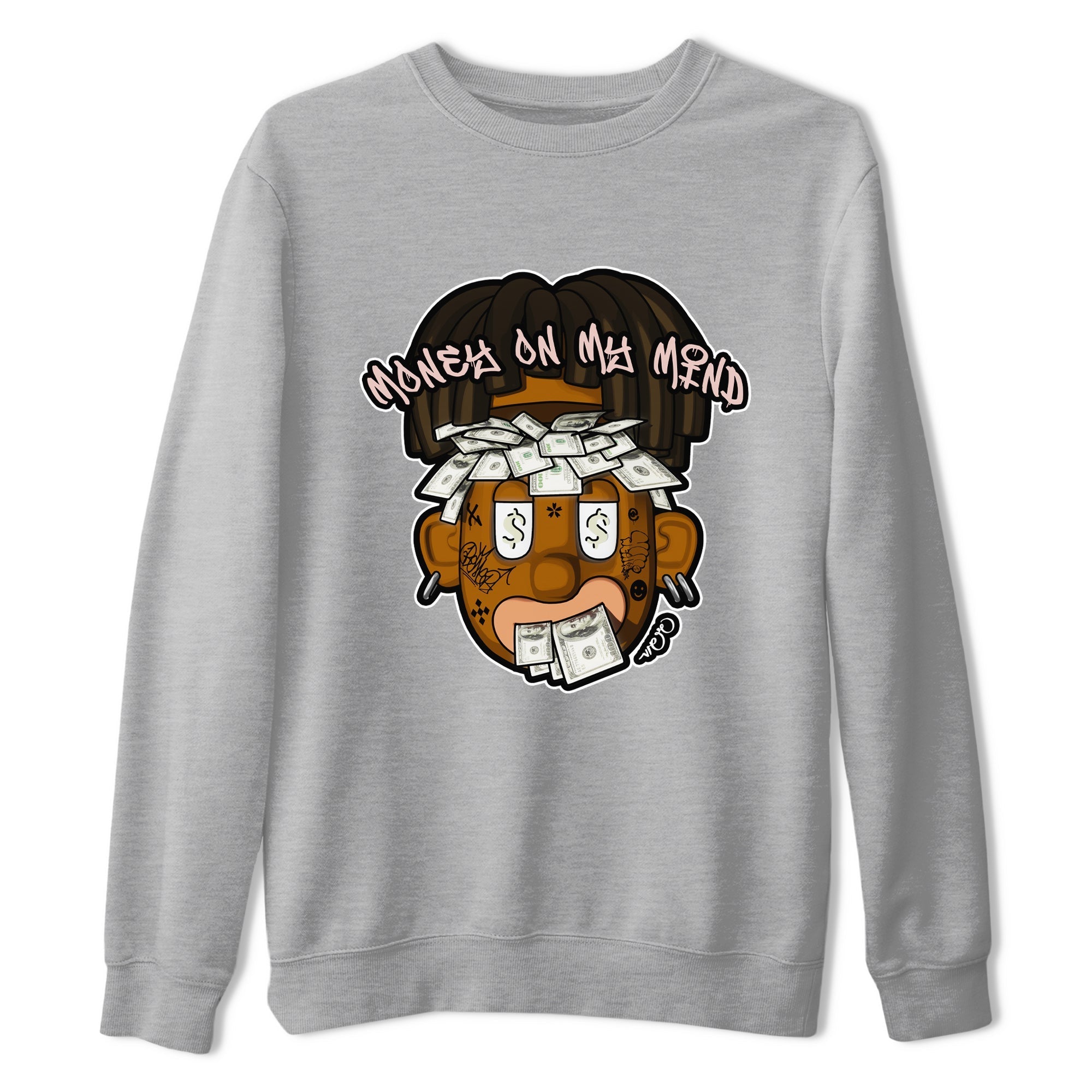Air Jordan 11 Neapolitan shirt to match jordans Money On My Mind sneaker matching t-shirts and clothing AJ11 Neapolitan Drip Gear Zone Cotton Casual Unisex Heather Grey 2 T-Shirt