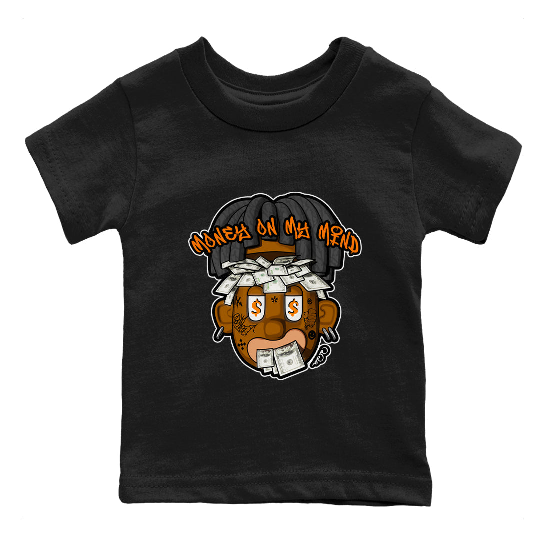 Air Jordan 3 Fear shirt to match jordans Money On My Mind sneaker tees AJ3 Fear Drip Gear Zone Baby Toddler Black 2 T-Shirt