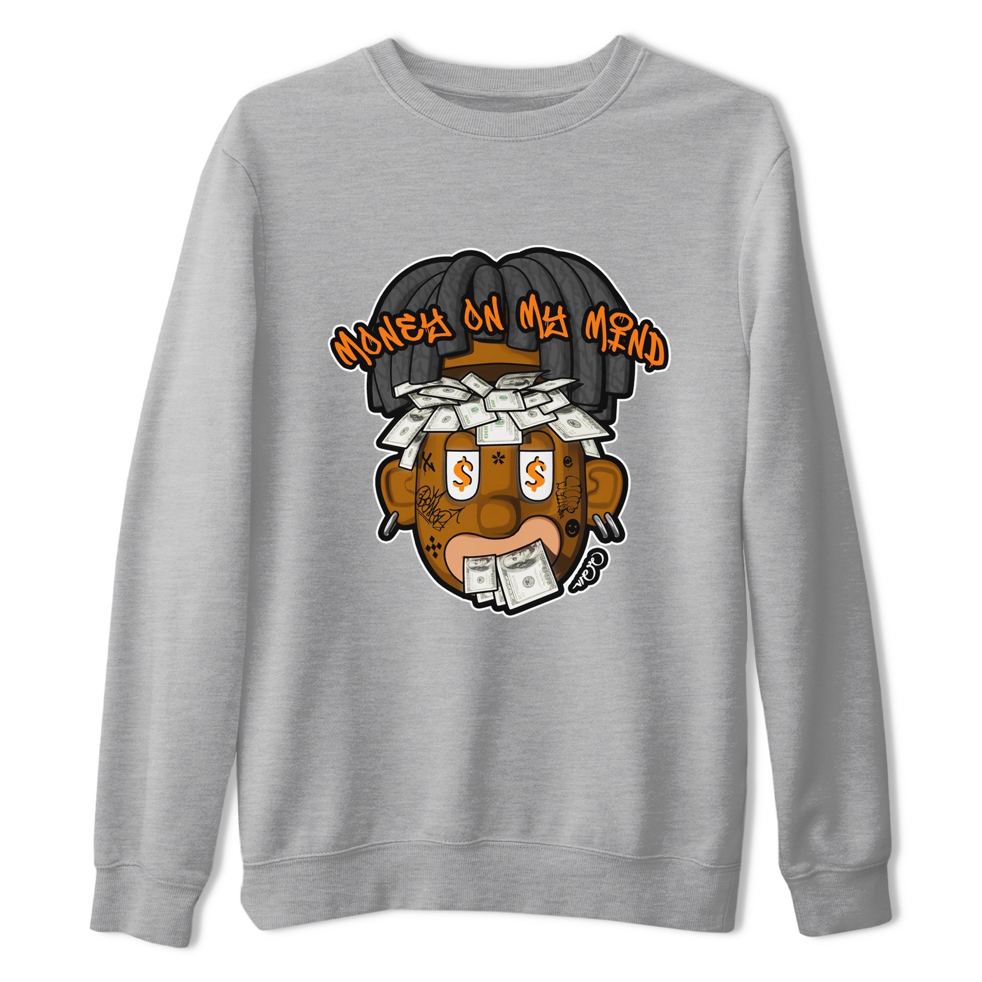 Air Jordan 3 Fear shirt to match jordans Money On My Mind sneaker tees AJ3 Fear Drip Gear Zone Unisex Heather Grey 2 T-Shirt