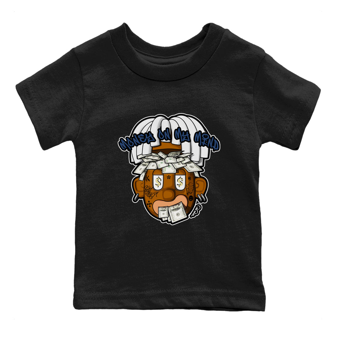 Air Jordan 5 A Ma Maniere x Photon Dust shirt to match jordans Money On My Mind sneaker tees Jordan 5 A Ma Maniere "Dawn" Drip Gear Zone Baby Toddler Black 2 T-Shirt