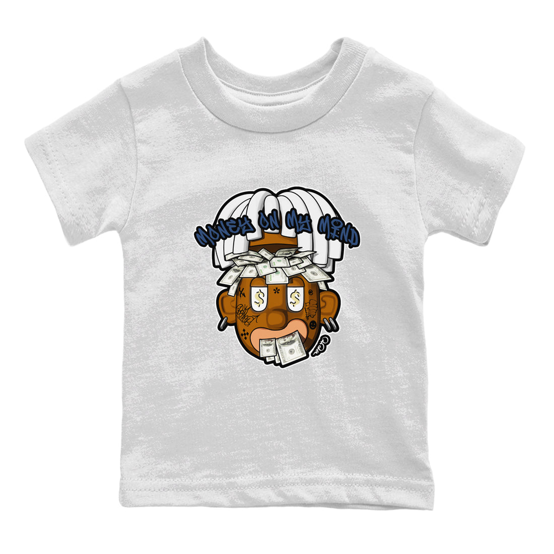 Air Jordan 5 A Ma Maniere x Photon Dust shirt to match jordans Money On My Mind sneaker tees Jordan 5 A Ma Maniere "Dawn" Drip Gear Zone Baby Toddler White 2 T-Shirt