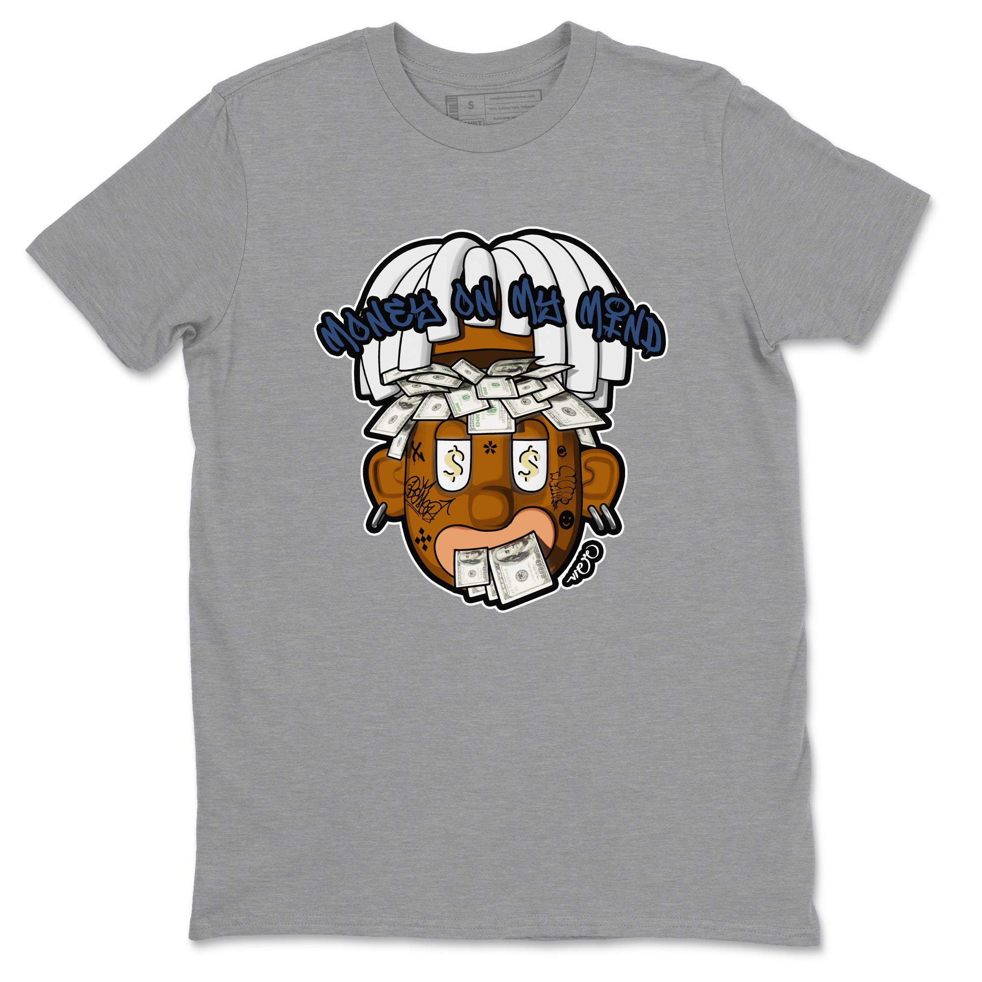 Air Jordan 5 A Ma Maniere x Photon Dust shirt to match jordans Money On My Mind sneaker tees Jordan 5 A Ma Maniere "Dawn" Drip Gear Zone Unisex Heather Grey 2 T-Shirt