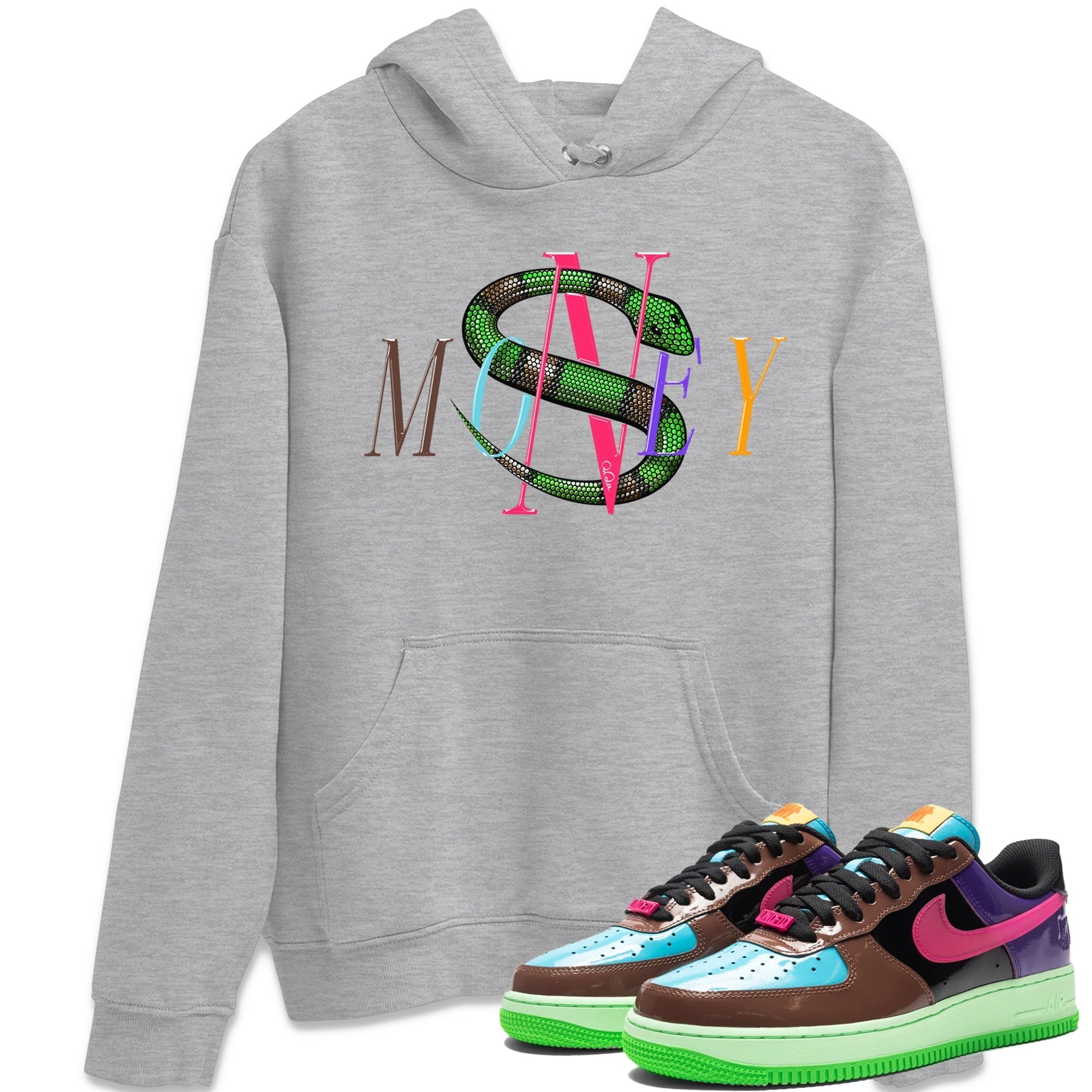 Air Force 1 Undefeated Fauna Brown Sneaker Match Tees Money Snake Sneaker Tees Air Force 1 Undefeated Fauna Brown Jordan to match sneaker T-Shirt Crew Neck Shirts