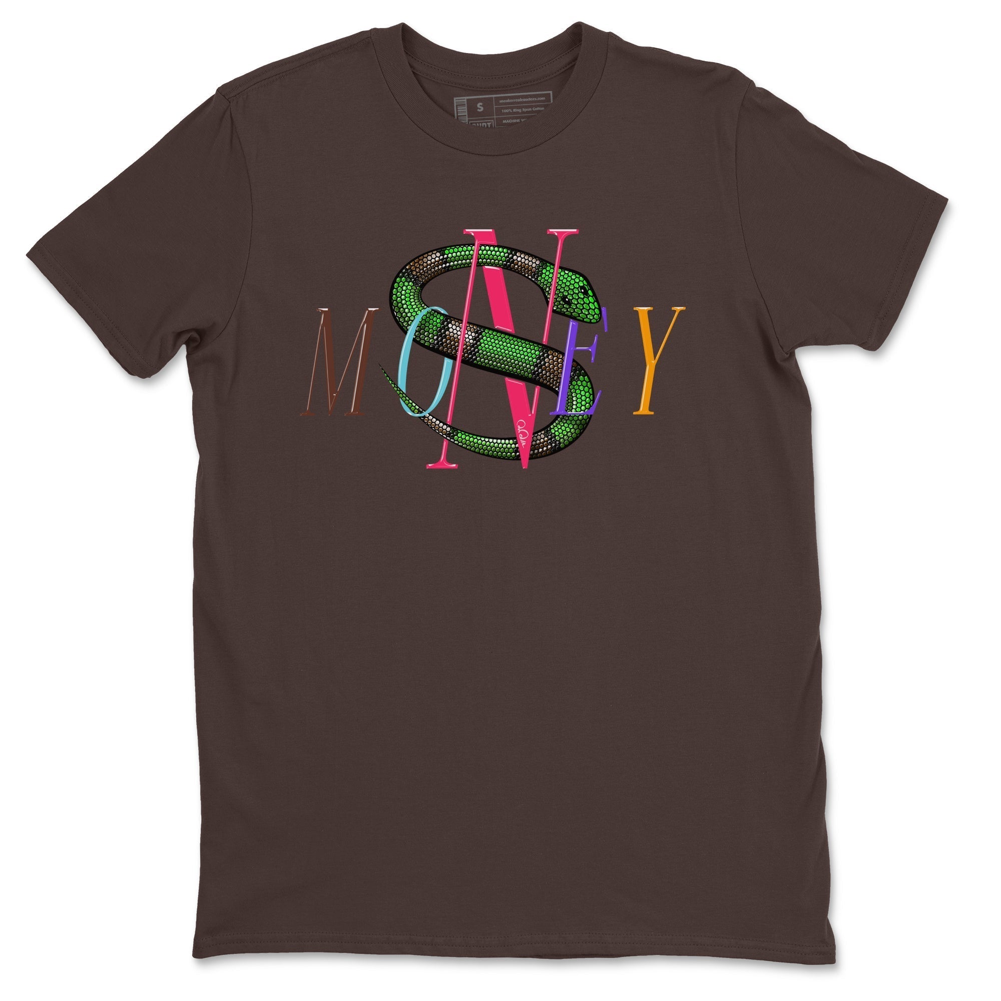 Air Force 1 Undefeated Fauna Brown Sneaker Match Tees Money Snake Sneaker Tees Air Force 1 Undefeated Fauna Brown Jordan to match sneaker T-Shirt Crew Neck Shirts