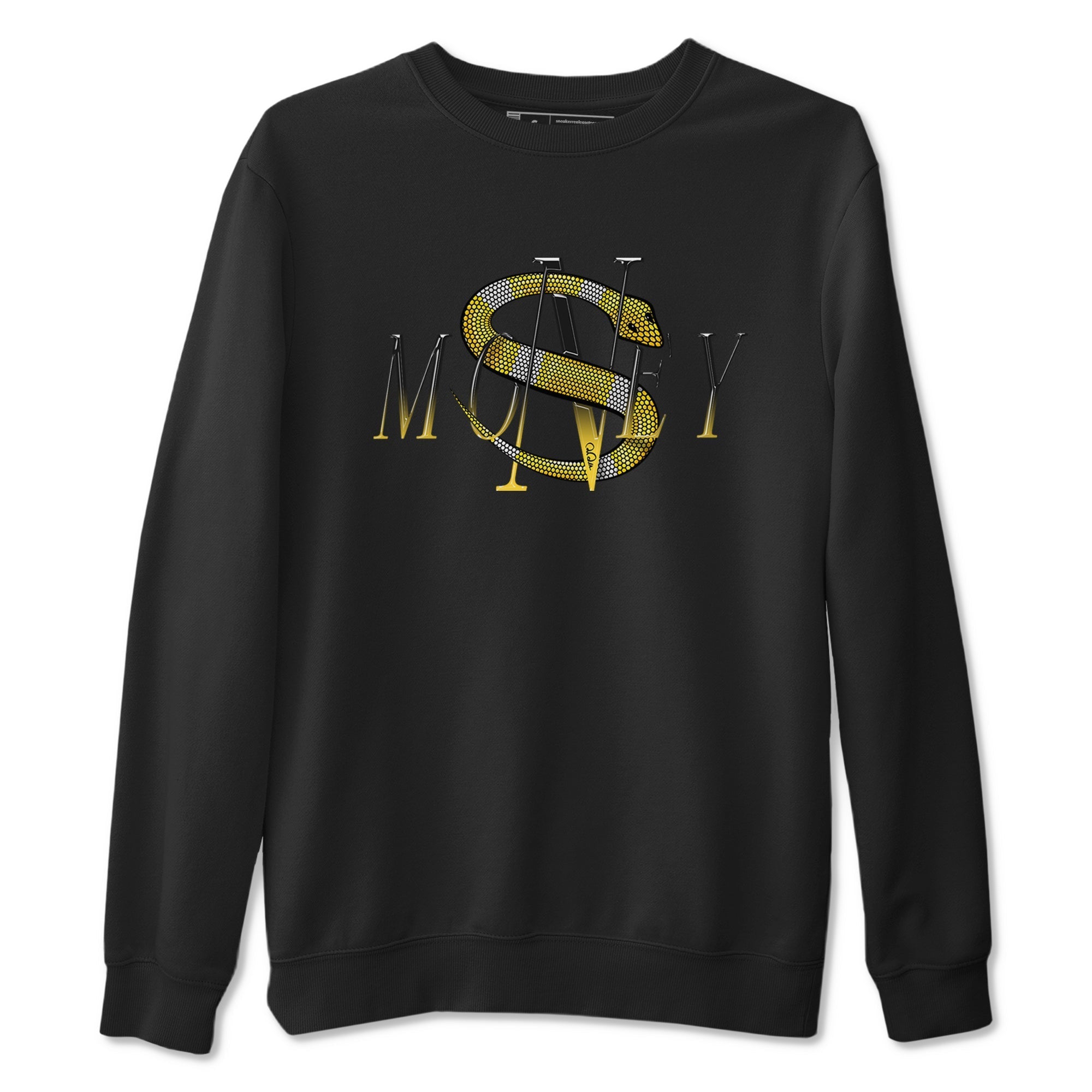 1s Yellow Ochre shirt to match jordans Money Snake sneaker tees streetwear brand Air Jordan 1 Yellow Ochre Drip Gear Zone Brand unisex cotton Black 2 crew neck shirt