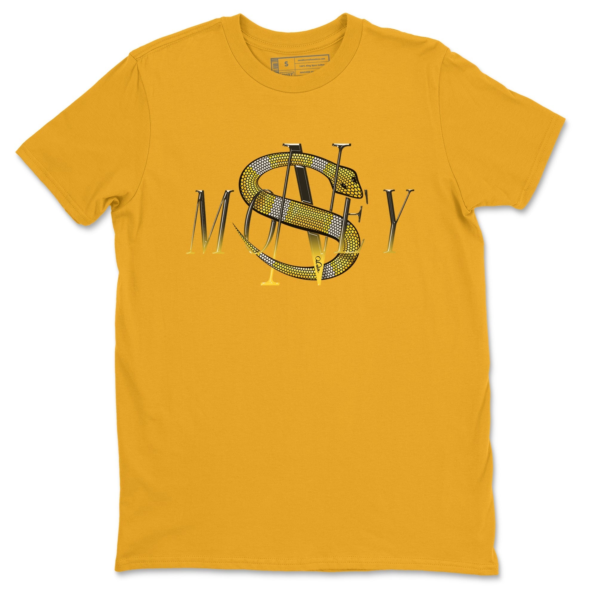 1s Yellow Ochre shirt to match jordans Money Snake sneaker tees streetwear brand Air Jordan 1 Yellow Ochre Drip Gear Zone Brand unisex cotton Gold 2 crew neck shirt