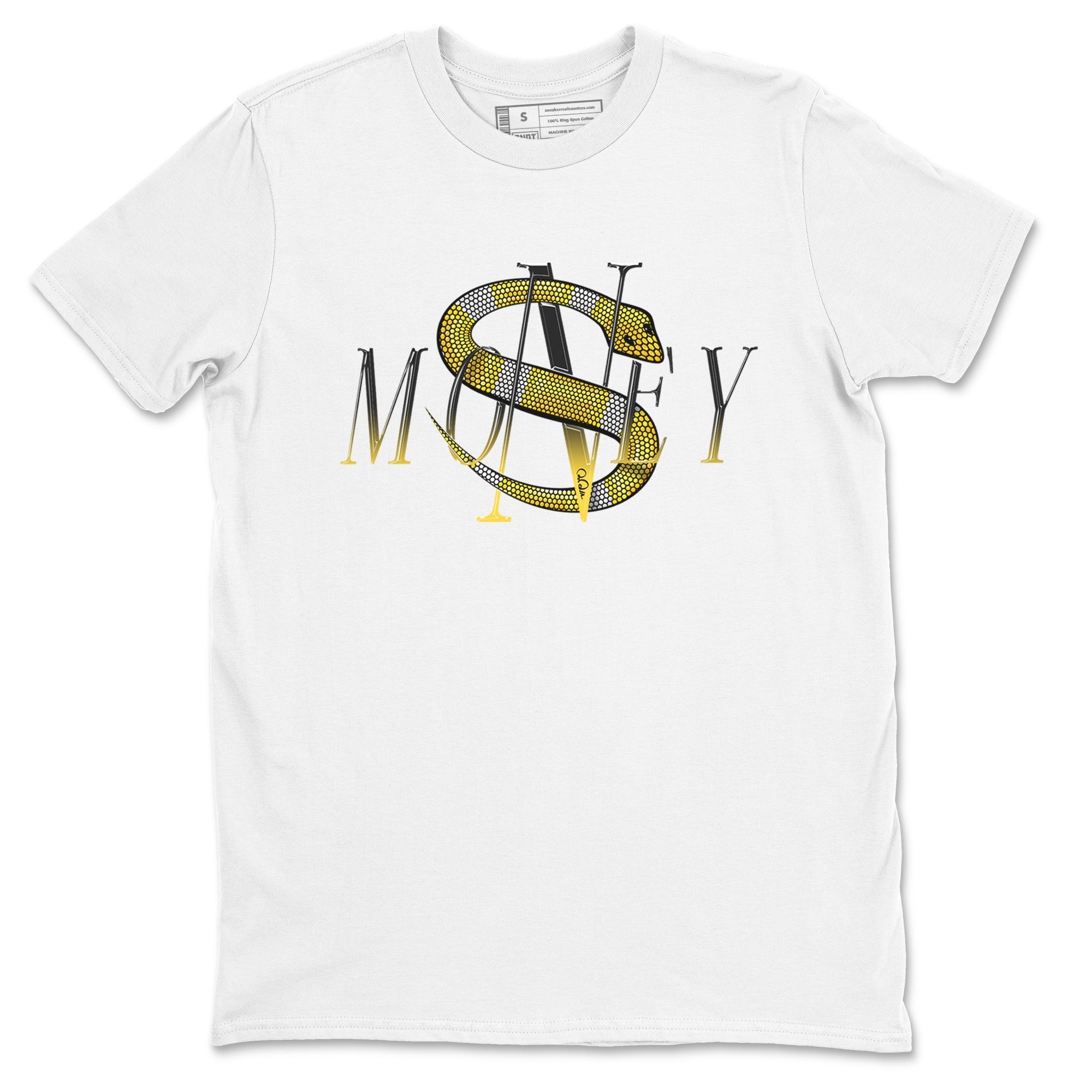 1s Yellow Ochre shirt to match jordans Money Snake sneaker tees streetwear brand Air Jordan 1 Yellow Ochre Drip Gear Zone Brand unisex cotton White 2 crew neck shirt