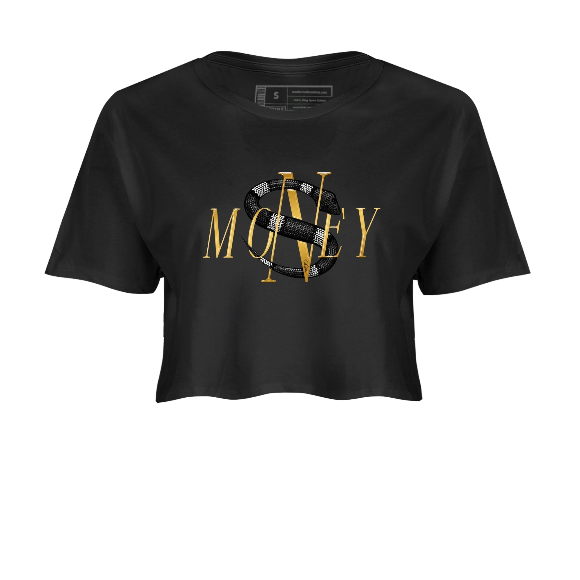 Air Jordan 11 Gratitude shirt to match jordans Money Snake sneaker tees AJ11 Gratitude Drip Gear Zone Black 2 Crop T-Shirt