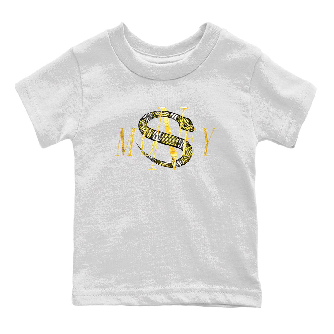 Air Jordan 11 Yellow Python Sneaker Match Tees Money Snake Streetwear Sneaker Shirt AJ11 Yellow Python Sneaker Release Tees Kids Shirts White 2