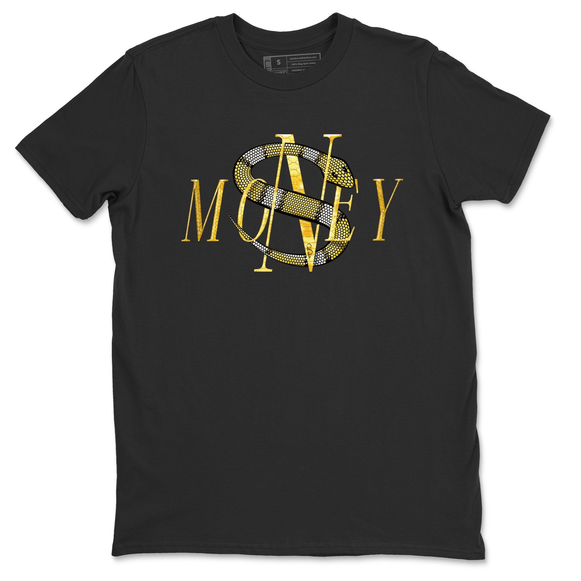 Air Jordan 11 Yellow Python Sneaker Match Tees Money Snake Streetwear Sneaker Shirt AJ11 Yellow Python Sneaker Release Tees Unisex Shirts Black 2