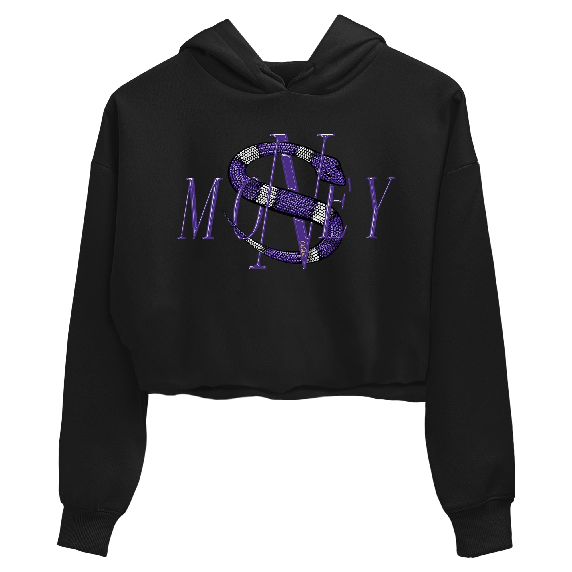 Air Jordan 12 Field Purple Sneaker Match Tees Money Snake Sneaker Tees AJ12 Field Purple Sneaker Release Tees Women's Shirts Black 2