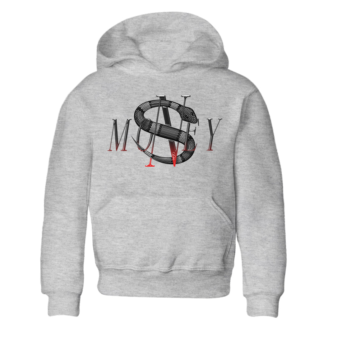 Air Jordan 13 Black Flint Sneaker Match Tees Money Snake Streetwear Sneaker Shirt AJ13 Retro Black Flint Sneaker Release Tees Kids Shirts Heather Grey 2