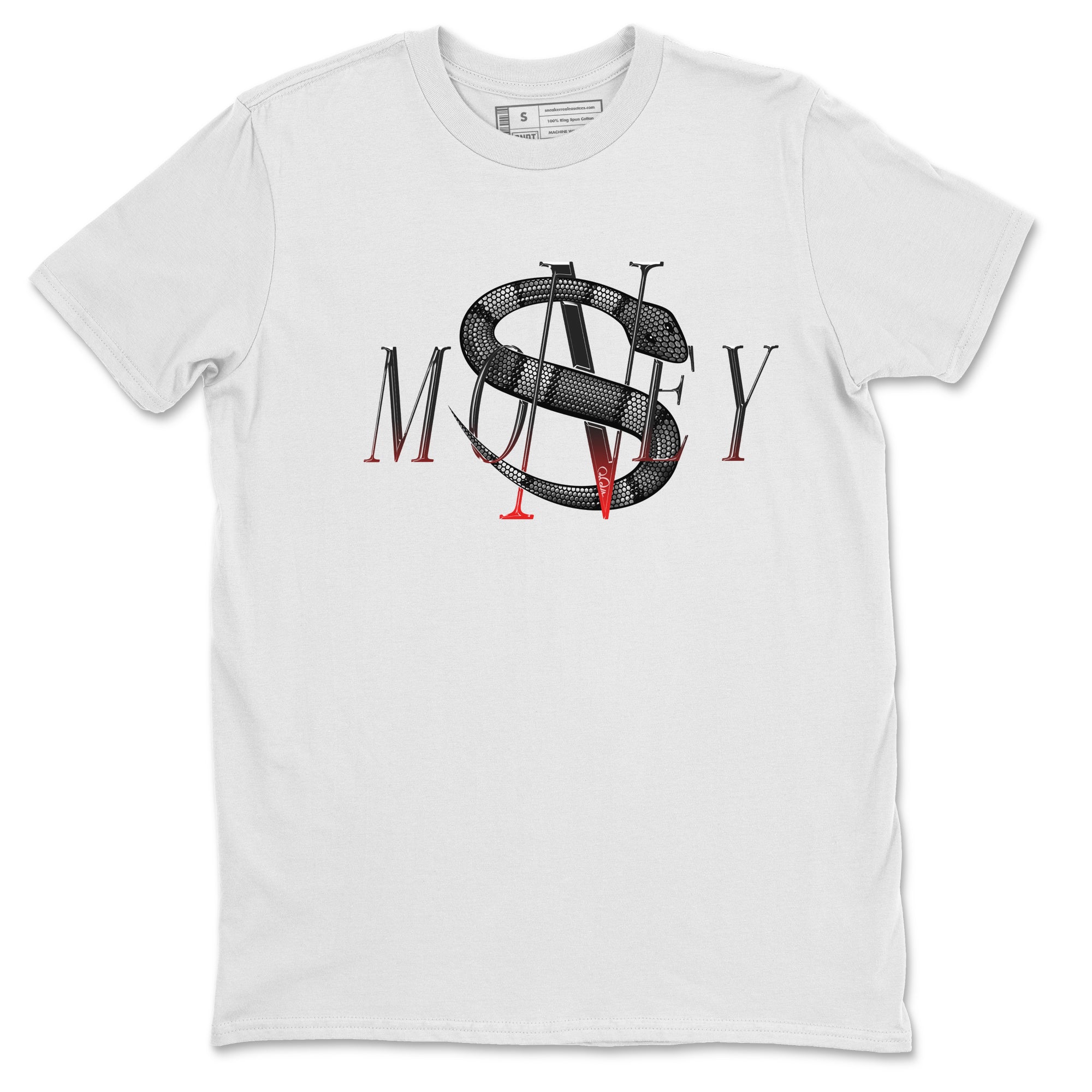 Air Jordan 13 Black Flint Sneaker Match Tees Money Snake Streetwear Sneaker Shirt AJ13 Retro Black Flint Sneaker Release Tees Unisex Shirts White 2