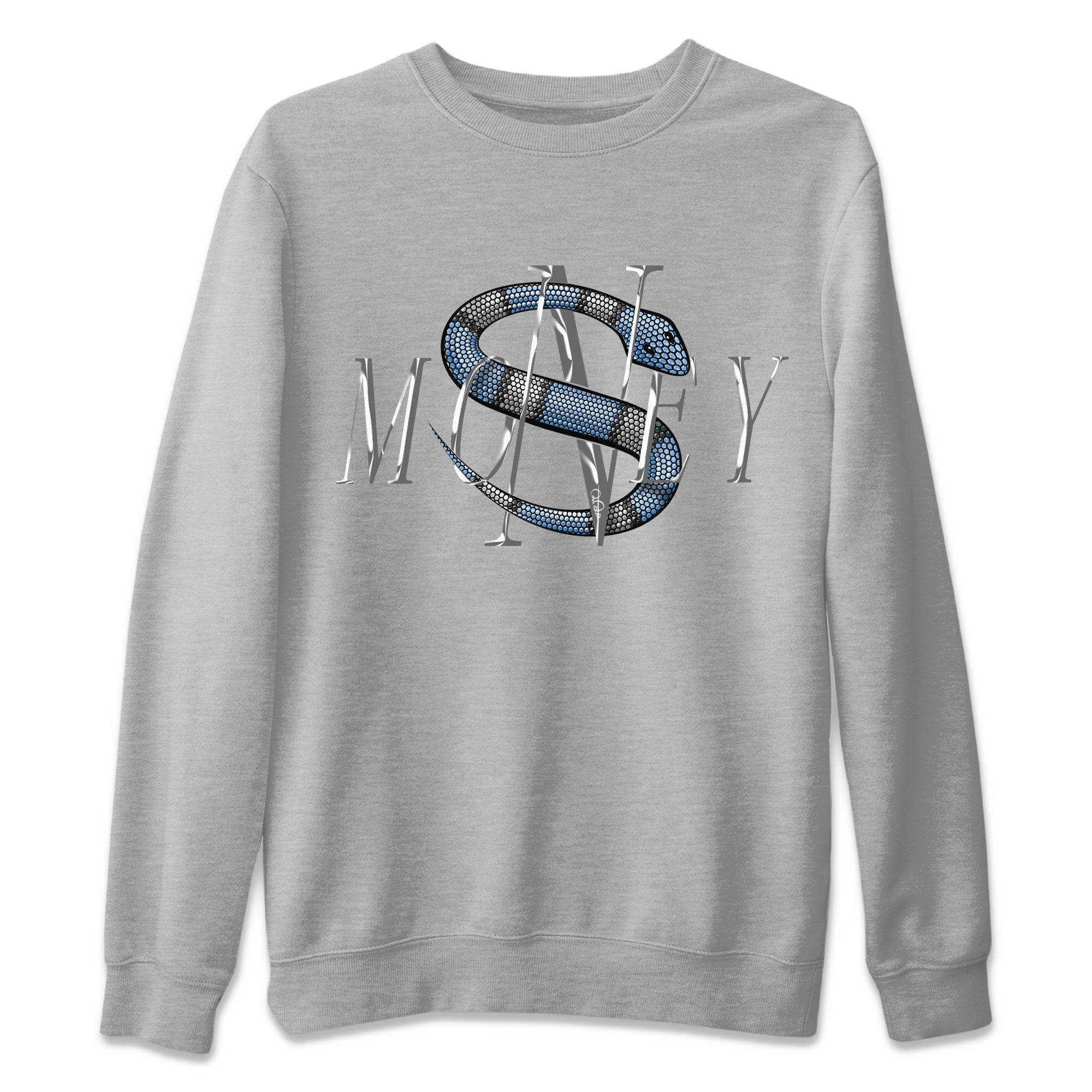 Air Jordan 5 UNC Shirt To Match Jordans Money Snake Sneaker Tees AJ5 UNC Drip Gear Zone Sneaker Matching Clothing Unisex Shirts Heather Grey 2