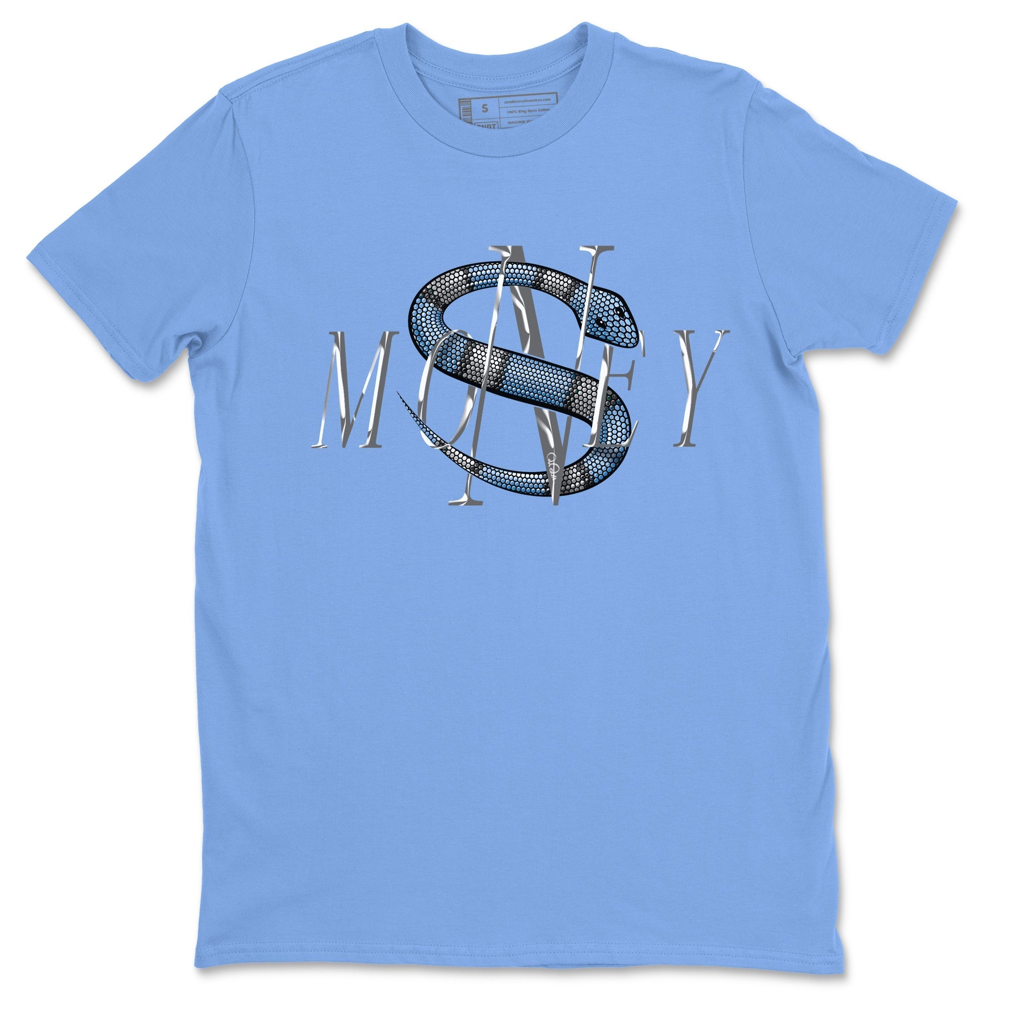 Air Jordan 5 UNC Shirt To Match Jordans Money Snake Sneaker Tees AJ5 UNC Drip Gear Zone Sneaker Matching Clothing Unisex Shirts Carolina Blue 2