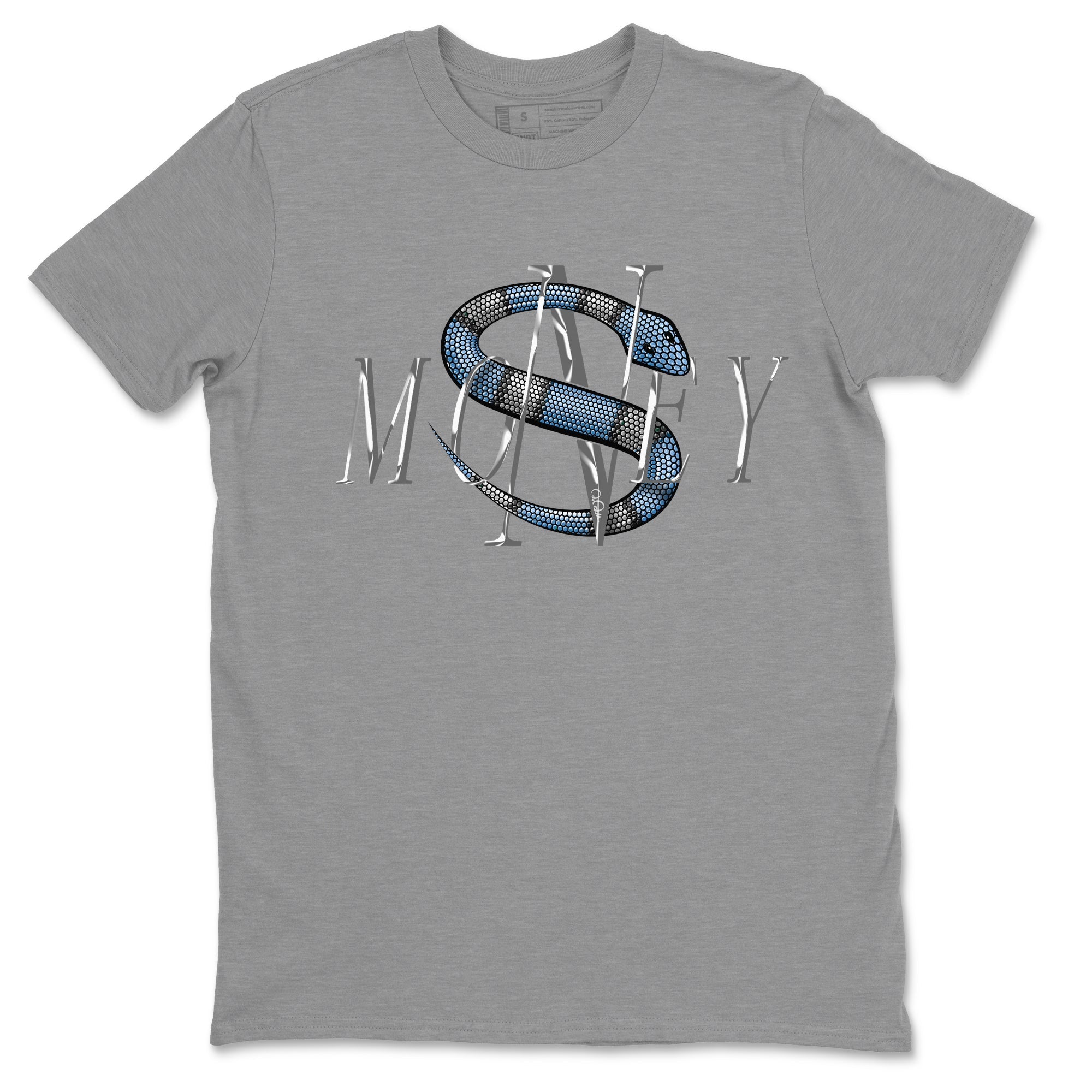 Air Jordan 5 UNC Shirt To Match Jordans Money Snake Sneaker Tees AJ5 UNC Drip Gear Zone Sneaker Matching Clothing Unisex Shirts Heather Grey 2