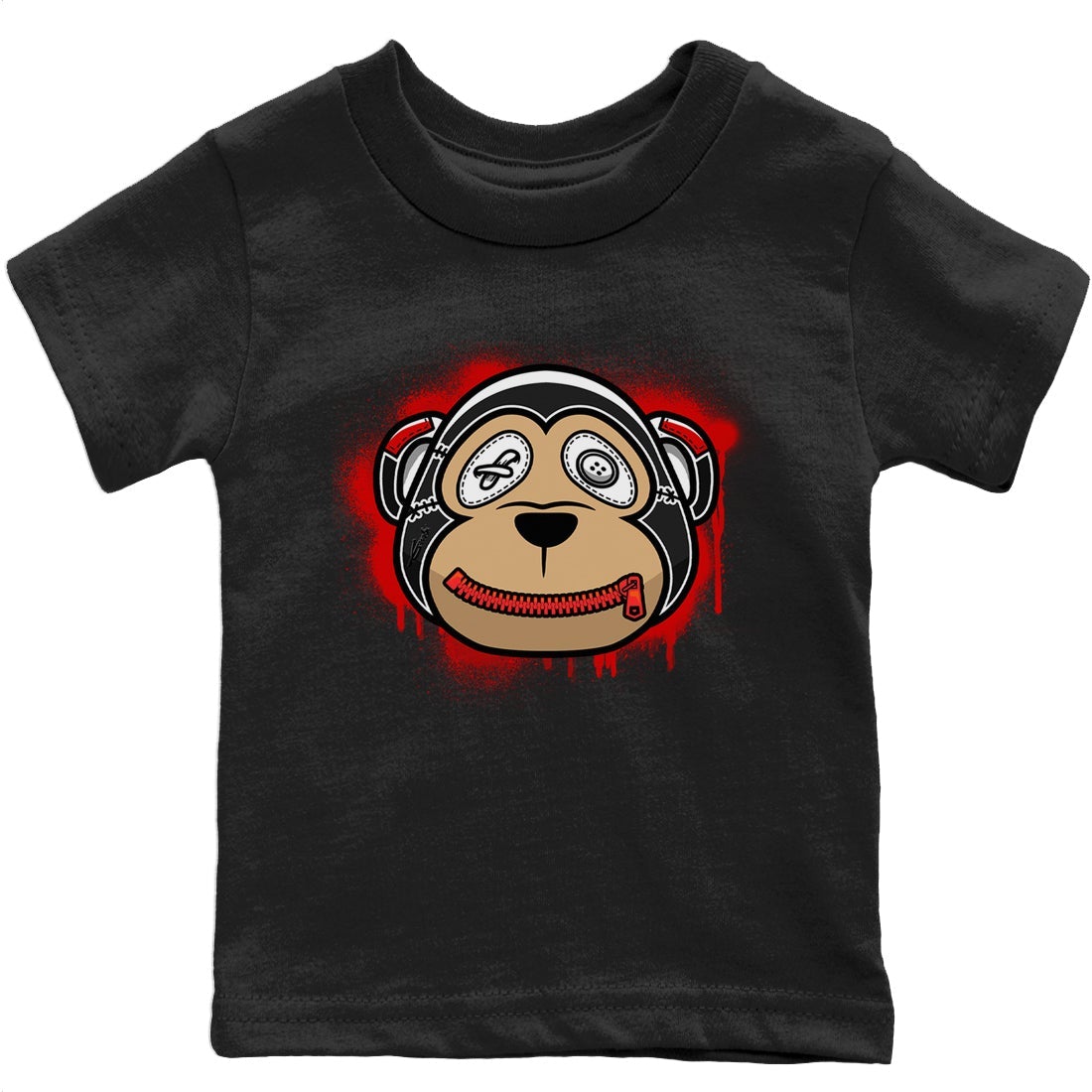 Jordan 12 Playoffs Sneaker Matching T-Shirt Monkey Face Sneaker Tees Jordan 12 Playoffs Sneaker Release Tees Kids Shirts
