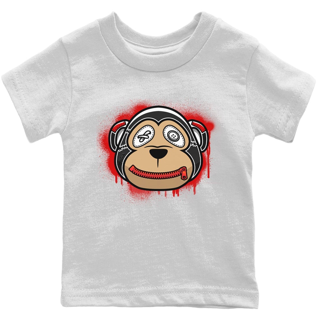 Jordan 12 Playoffs Sneaker Matching T-Shirt Monkey Face Sneaker Tees Jordan 12 Playoffs Sneaker Release Tees Kids Shirts