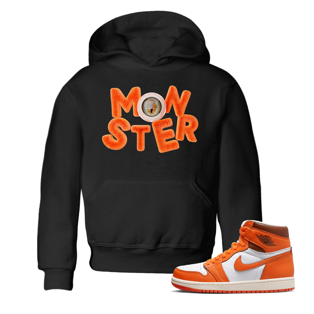 Air Jordan 1 Starfish shirt to match jordans Monster Streetwear Sneaker Shirt AJ1Starfish Drip Gear Zone Sneaker Matching Clothing Baby Toddler Black 1 T-Shirt Halloween Custumes
