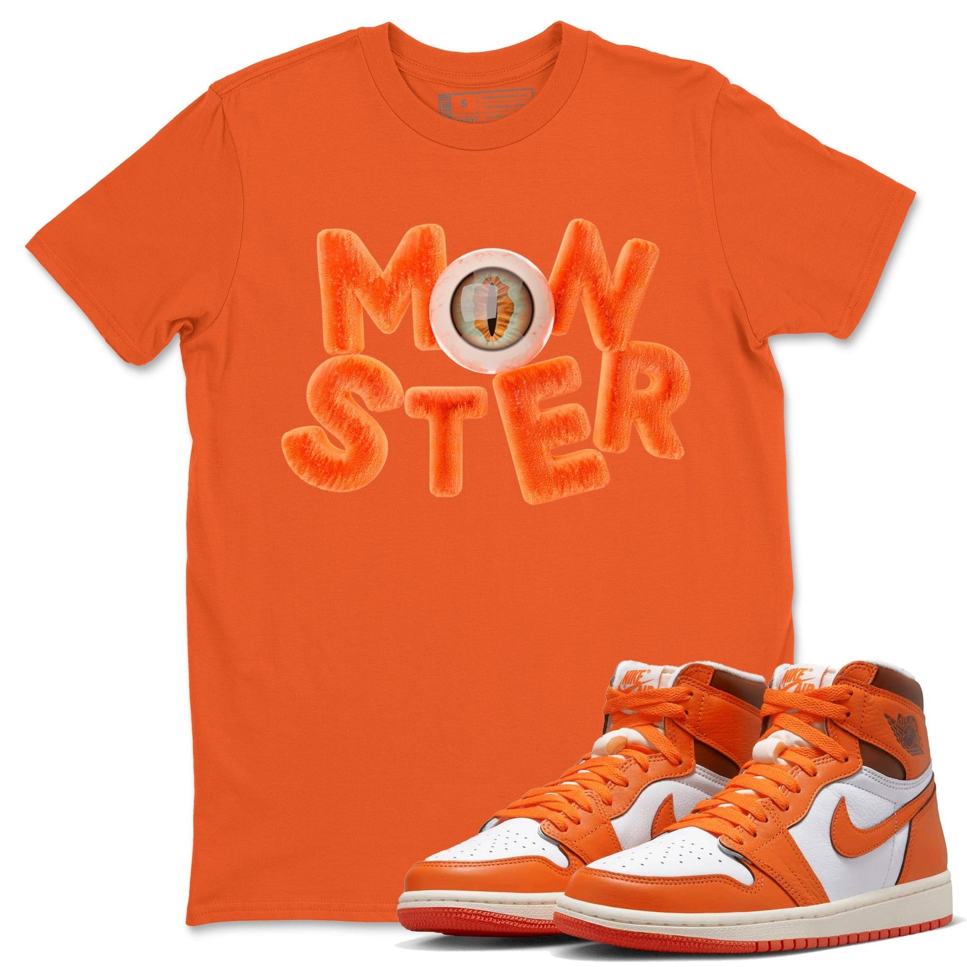 Air Jordan 1 Starfish shirt to match jordans Monster Streetwear Sneaker Shirt AJ1Starfish Drip Gear Zone Sneaker Matching Clothing Unisex Orange 1 T-Shirt Halloween Custumes