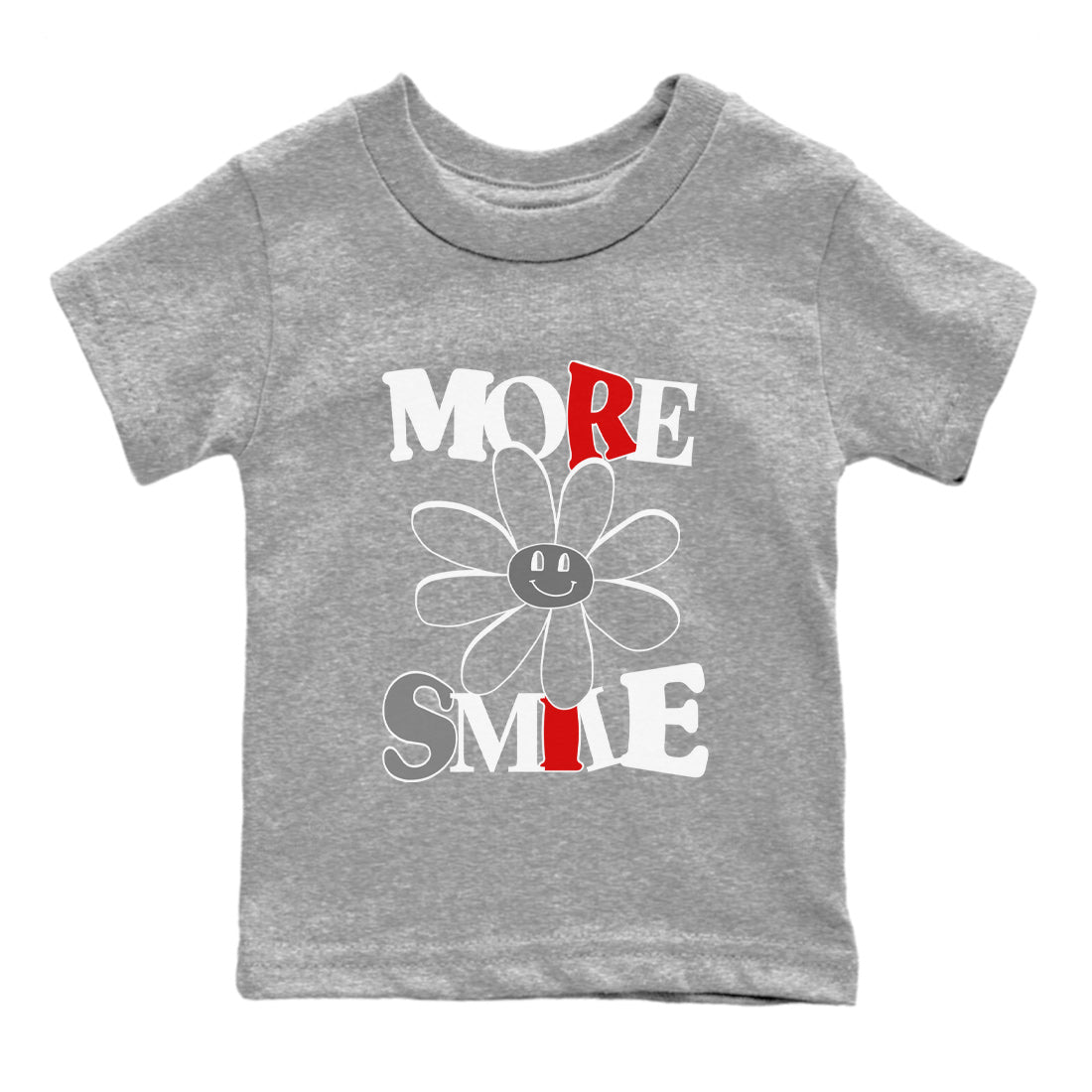 Air Jordan 13 Wolf Grey Sneaker Match Tees More Smile Streetwear Sneaker Shirt Air Jordan 13 Retro Wolf Grey T-Shirt Kids Shirts Heather Grey 2