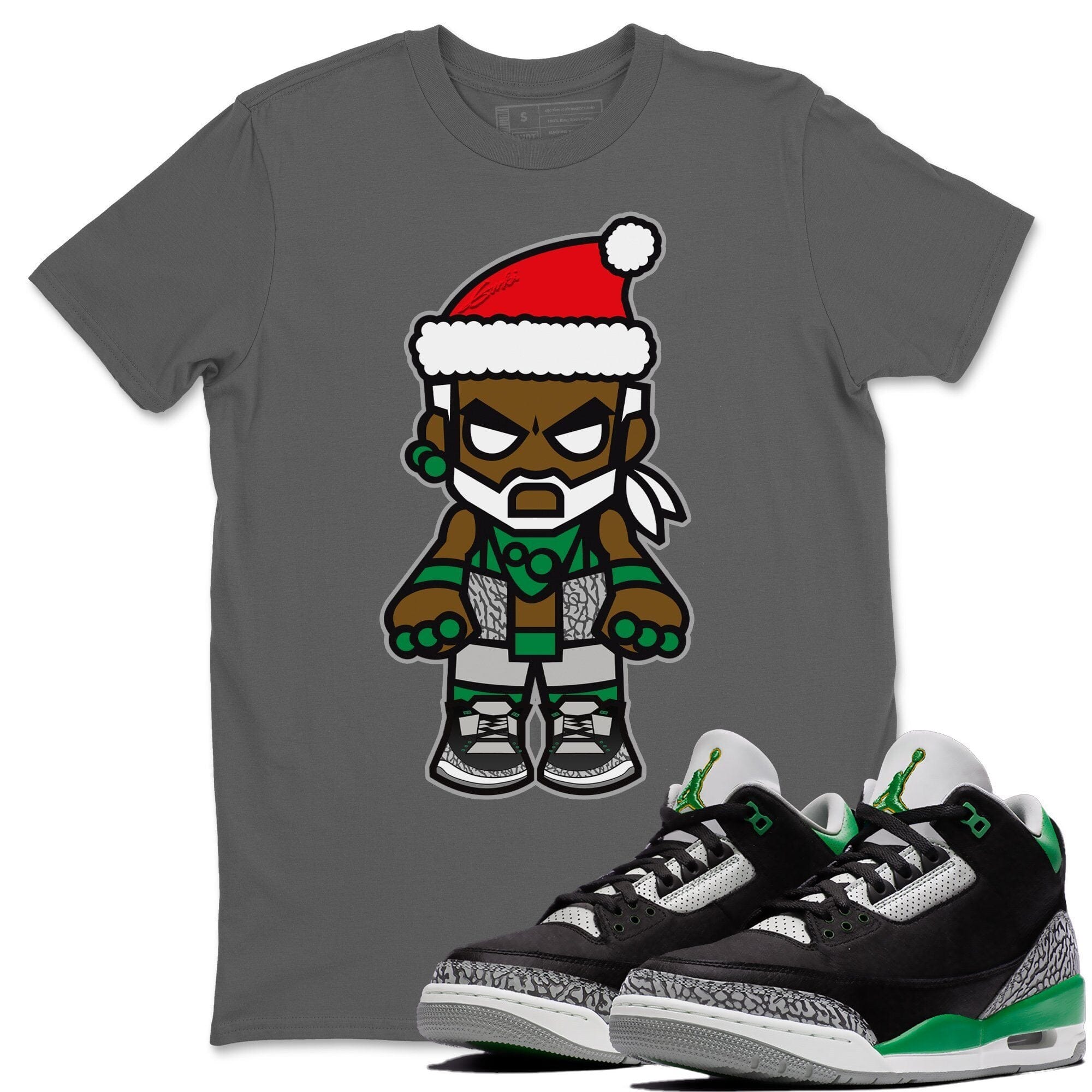 Jordan 3 Pine Green Shirt To Match Jordans Mr Santa Sneaker Tees Jordan 3 Pine Green Drip Gear Zone Sneaker Matching Clothing Unisex Shirts