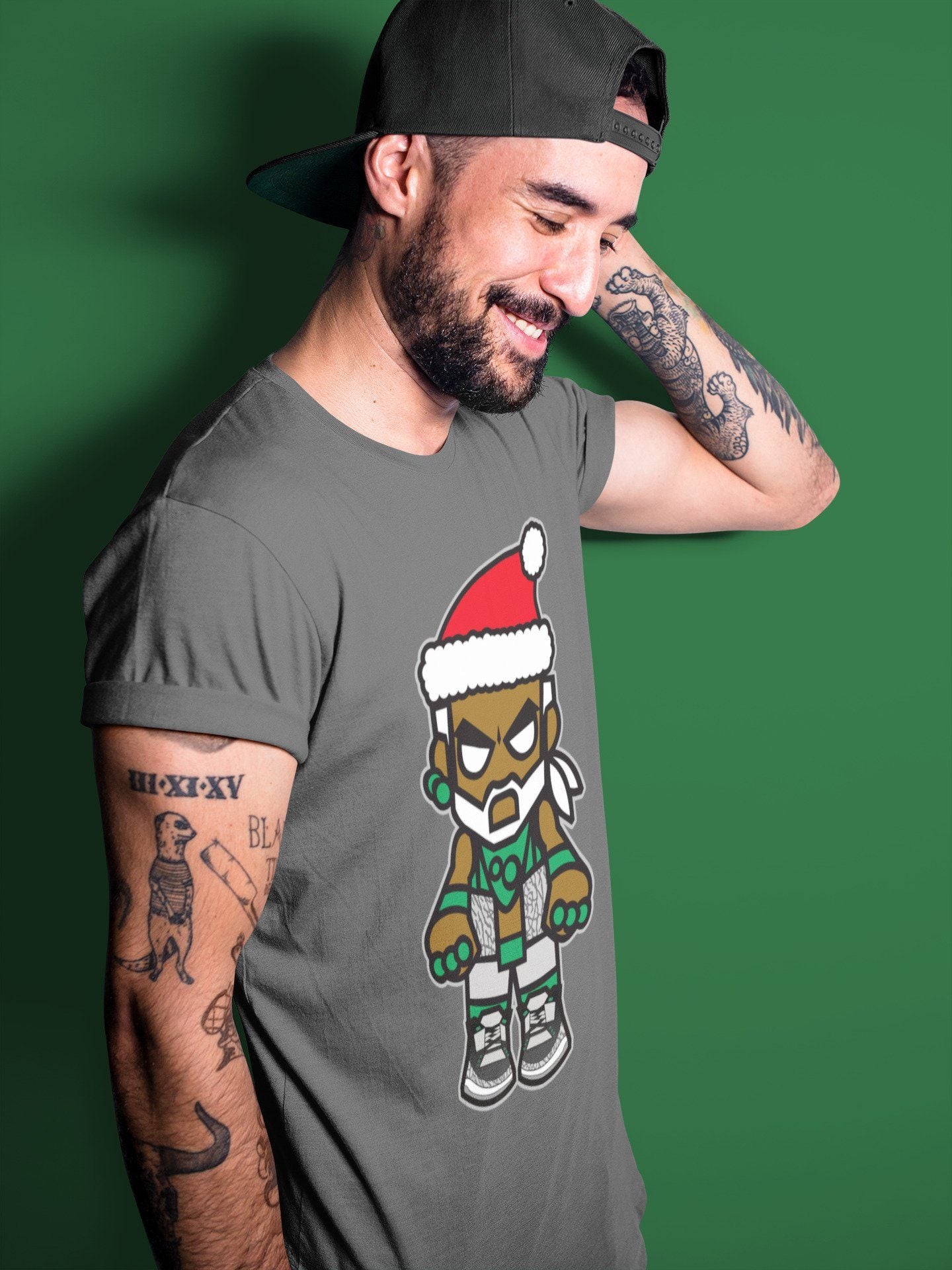 Jordan 3 Pine Green Shirt To Match Jordans Mr Santa Sneaker Tees Jordan 3 Pine Green Drip Gear Zone Sneaker Matching Clothing Unisex Shirts