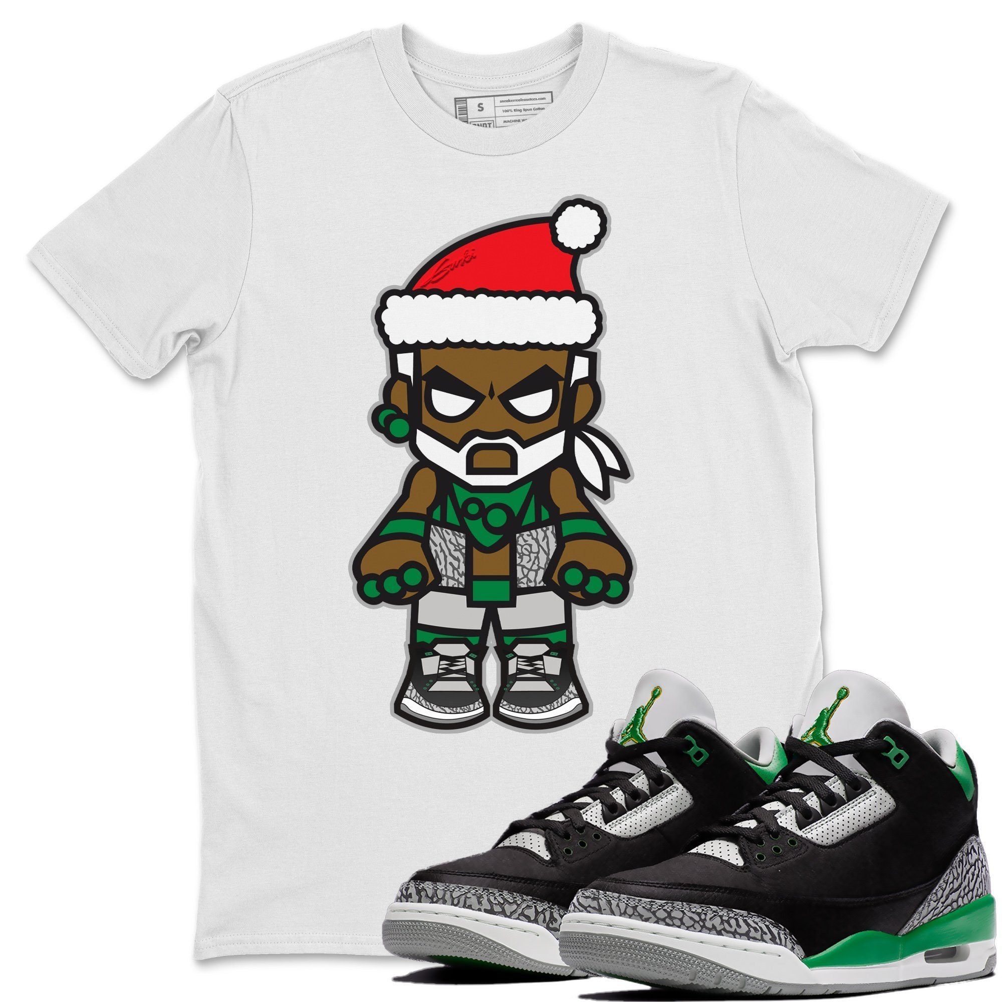 Jordan 3 Pine Green Shirt To Match Jordans Mr Santa Sneaker Tees Jordan 3 Pine Green Drip Gear Zone Sneaker Matching Clothing Unisex Shirts