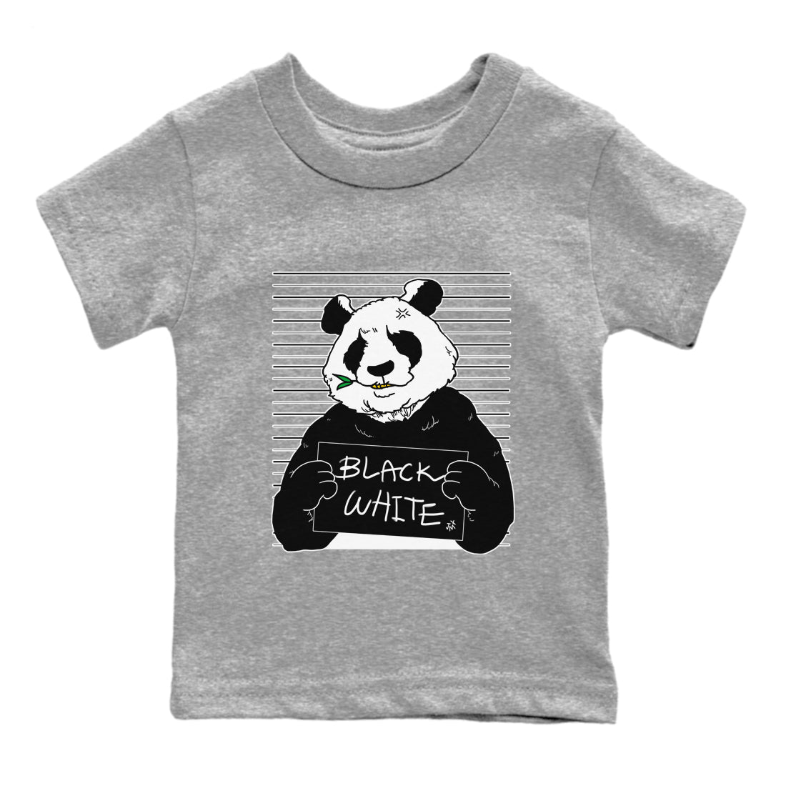 Jordan 1 Black White Sneaker Matching T-Shirt Mugshot Sneaker Tees Jordan 1 Black White Sneaker Release Tees Kids Shirts