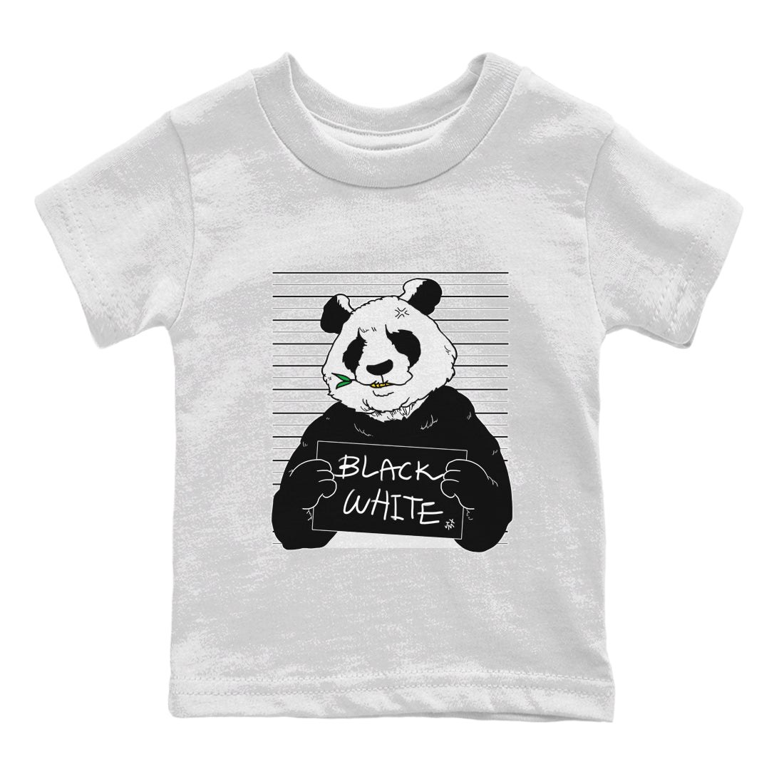 Jordan 1 Black White Sneaker Matching T-Shirt Mugshot Sneaker Tees Jordan 1 Black White Sneaker Release Tees Kids Shirts