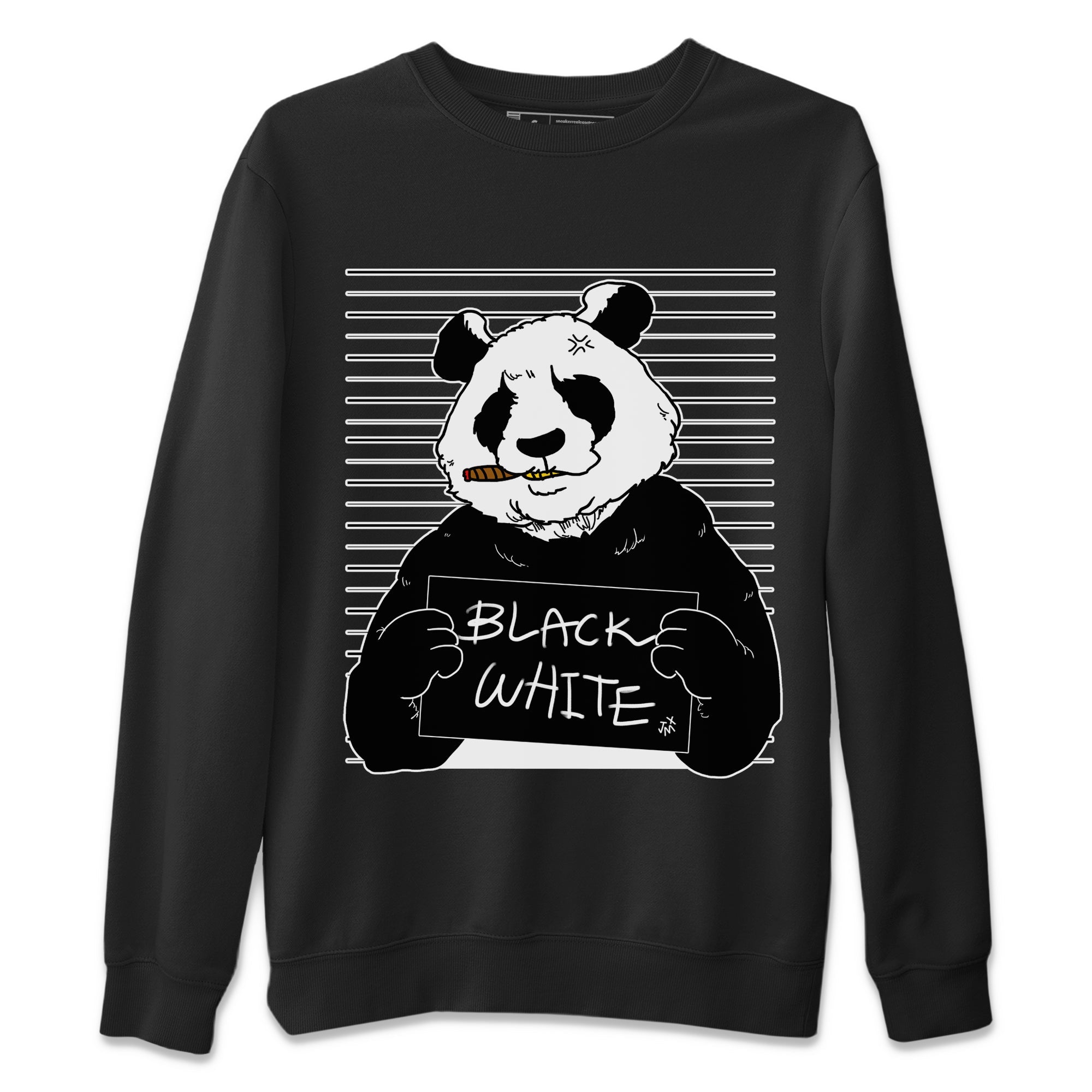 Jordan 1 Black White Sneaker Matching T-Shirt Mugshot Sneaker Tees Jordan 1 Black White Sneaker Release Tees Crew Neck Tees