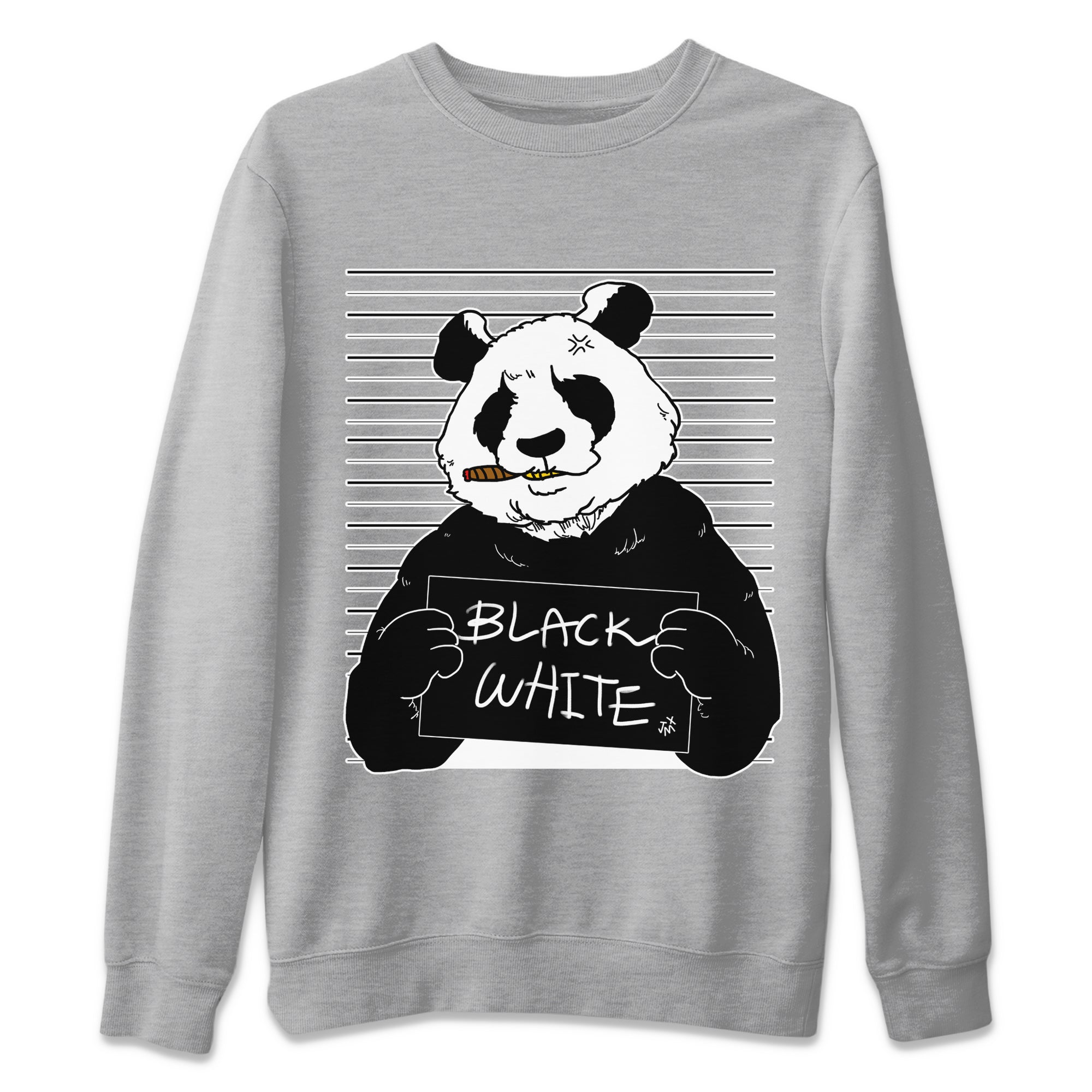 Jordan 1 Black White Sneaker Matching T-Shirt Mugshot Sneaker Tees Jordan 1 Black White Sneaker Release Tees Crew Neck Tees