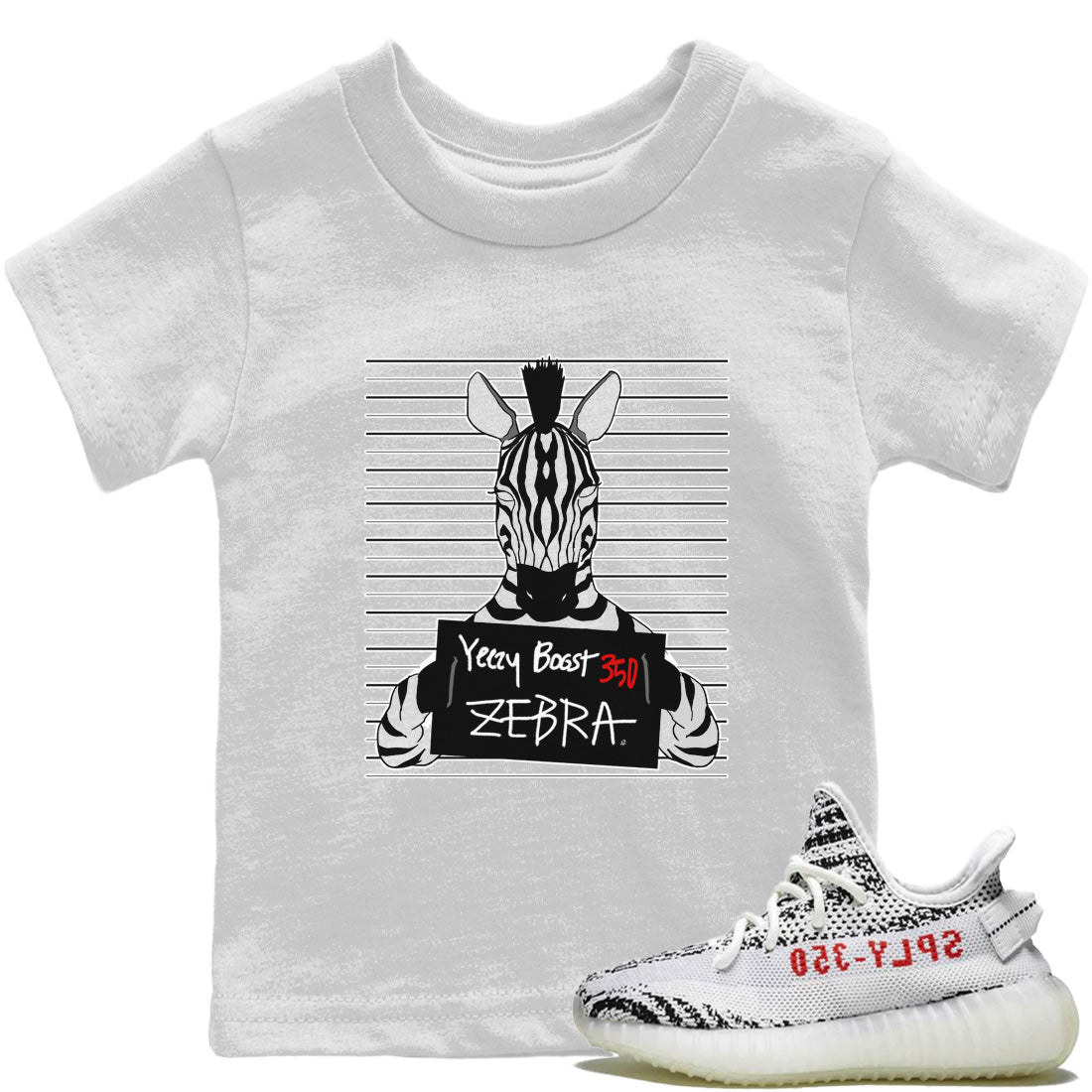 Yeezy 350 Zebra Shirt To Match Jordans Mugshot Sneaker Tees Yeezy 350 Zebra Drip Gear Zone Sneaker Matching Clothing Kids Shirts