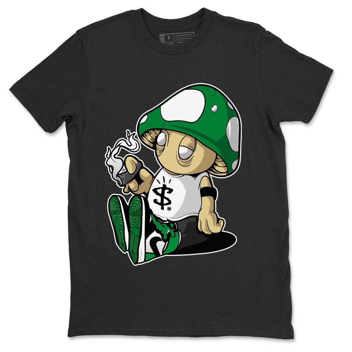 Air Jordan 1 Celtics Shirt To Match Jordans Mushrooms Sneaker Tees Air Jordan 1 Retro Celtics Drip Gear Zone Sneaker Matching Clothing Unisex Shirts Black 2