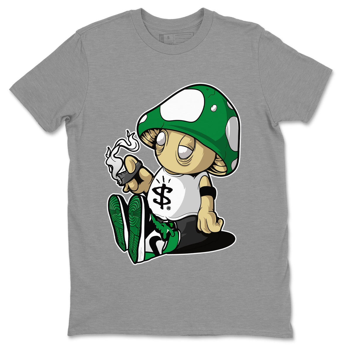 Air Jordan 1 Celtics Shirt To Match Jordans Mushrooms Sneaker Tees Air Jordan 1 Retro Celtics Drip Gear Zone Sneaker Matching Clothing Unisex Shirts Heather Grey 2