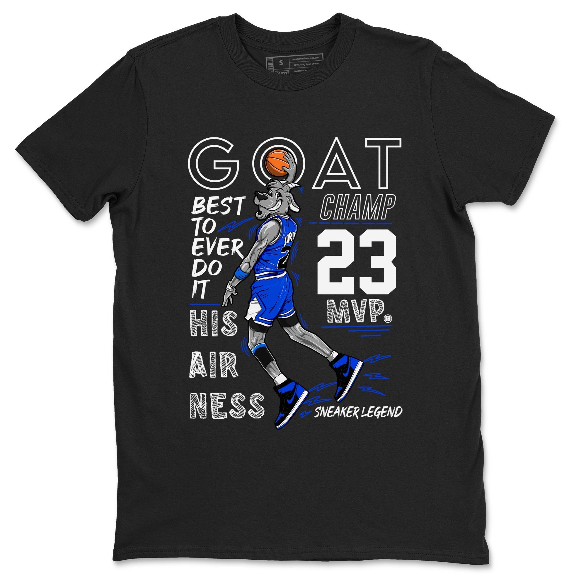 1s Royal Reimagined shirt to match jordans MVP Goat sneaker shirts Air Jordan 1 Royal Reimagined Drip Gear Zone Unisex Sneaker Tees and Sneaker Match T-Shirt Black 2 T-Shirt