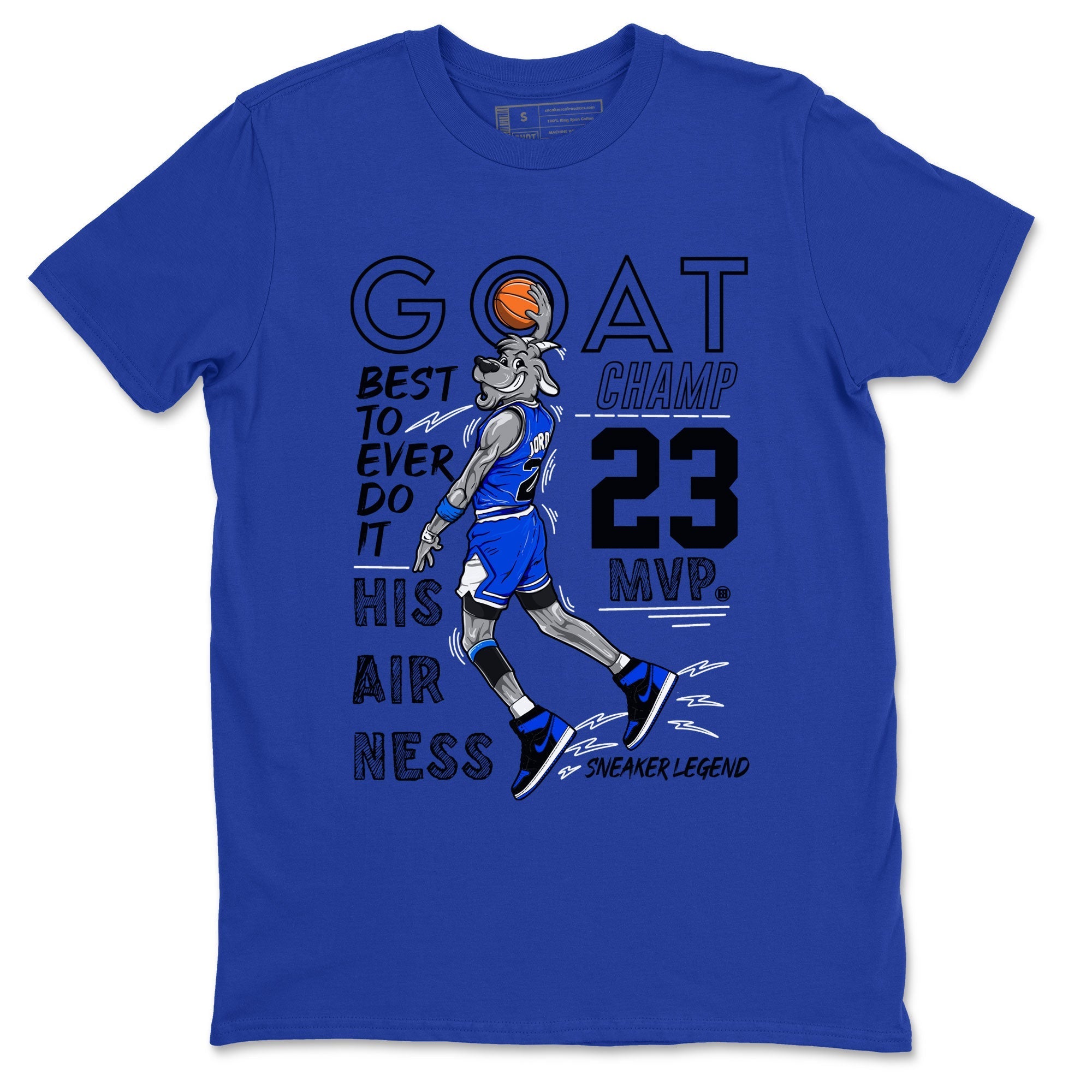 1s Royal Reimagined shirt to match jordans MVP Goat sneaker shirts Air Jordan 1 Royal Reimagined Drip Gear Zone Unisex Sneaker Tees and Sneaker Match T-Shirt Royal Blue 2 T-Shirt